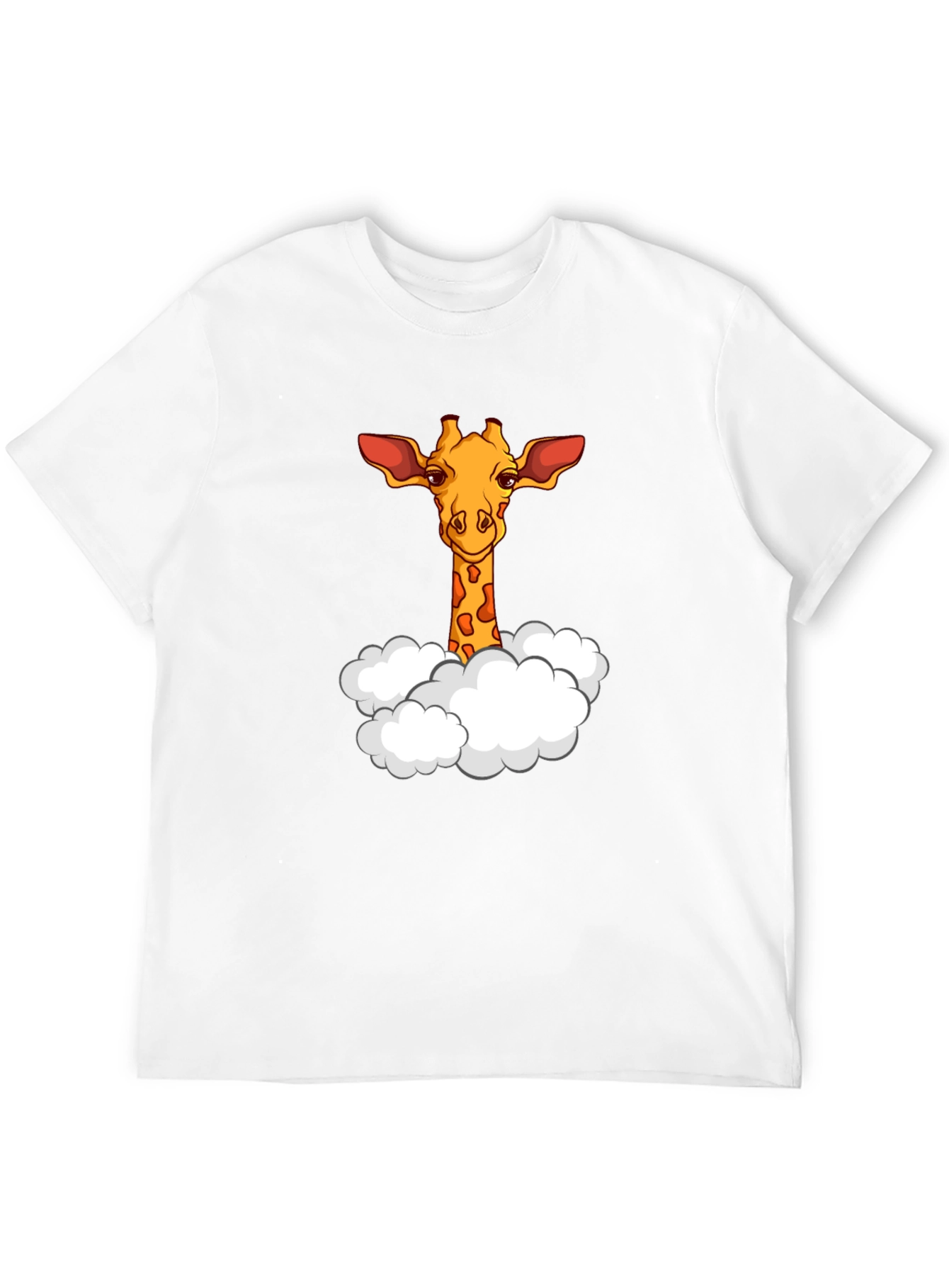 Black Giraffe in Clouds Graphic T-Shirt - Black view 12