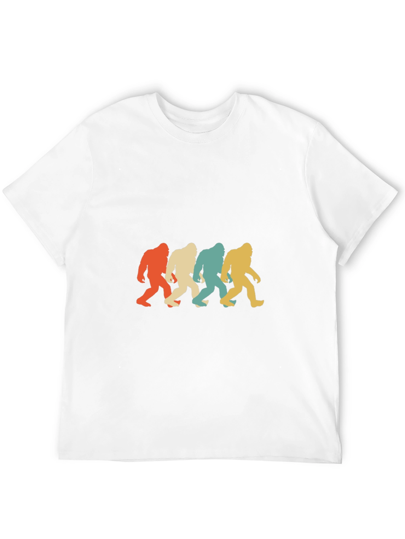 Black Retro Bigfoot T-Shirt: Sasquatch Silhouette Tee view 12