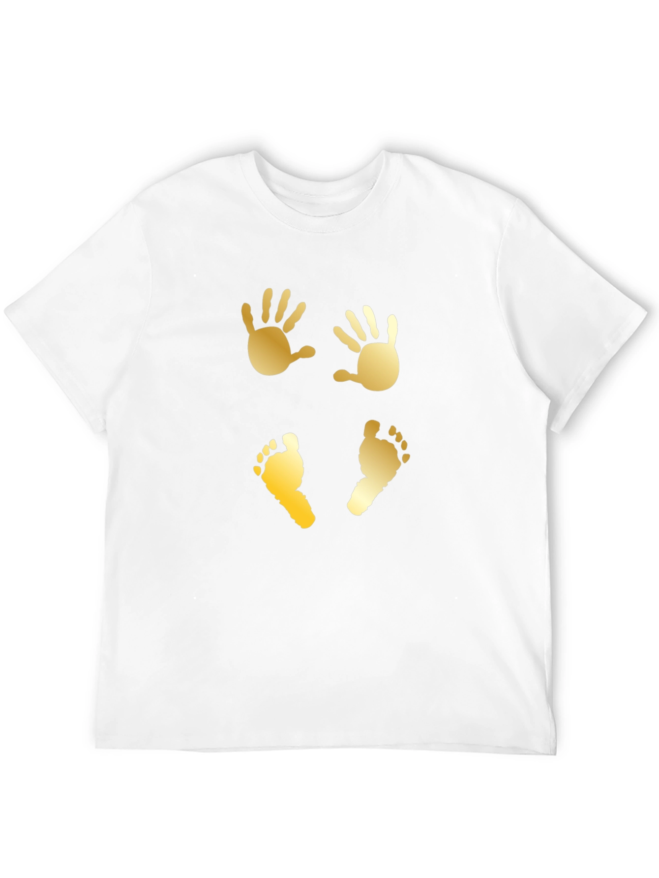 Black Baby Handprint & Footprint Graphic Tee - Black view 12