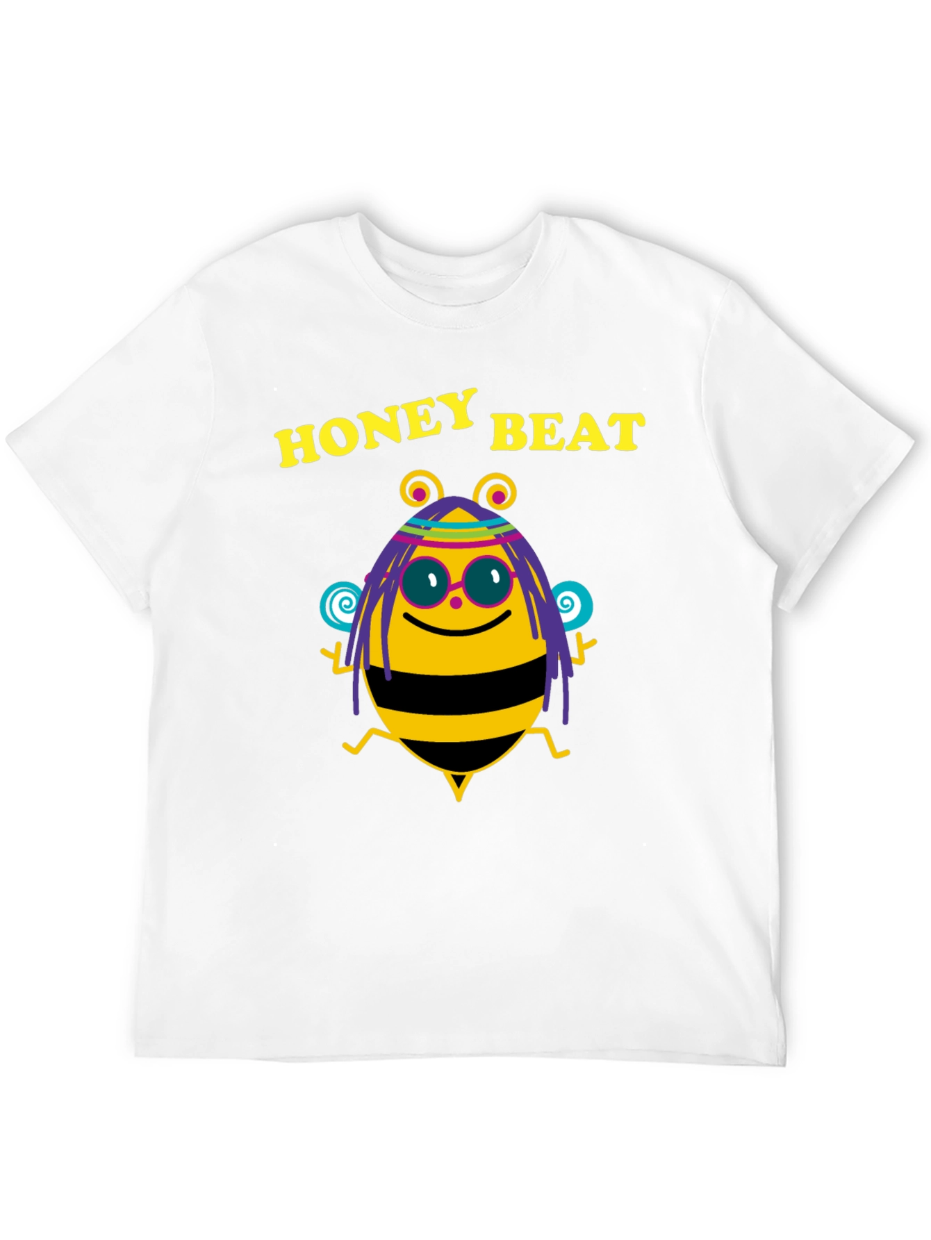 Black Honey Beat Bee Graphic Black T-Shirt view 12