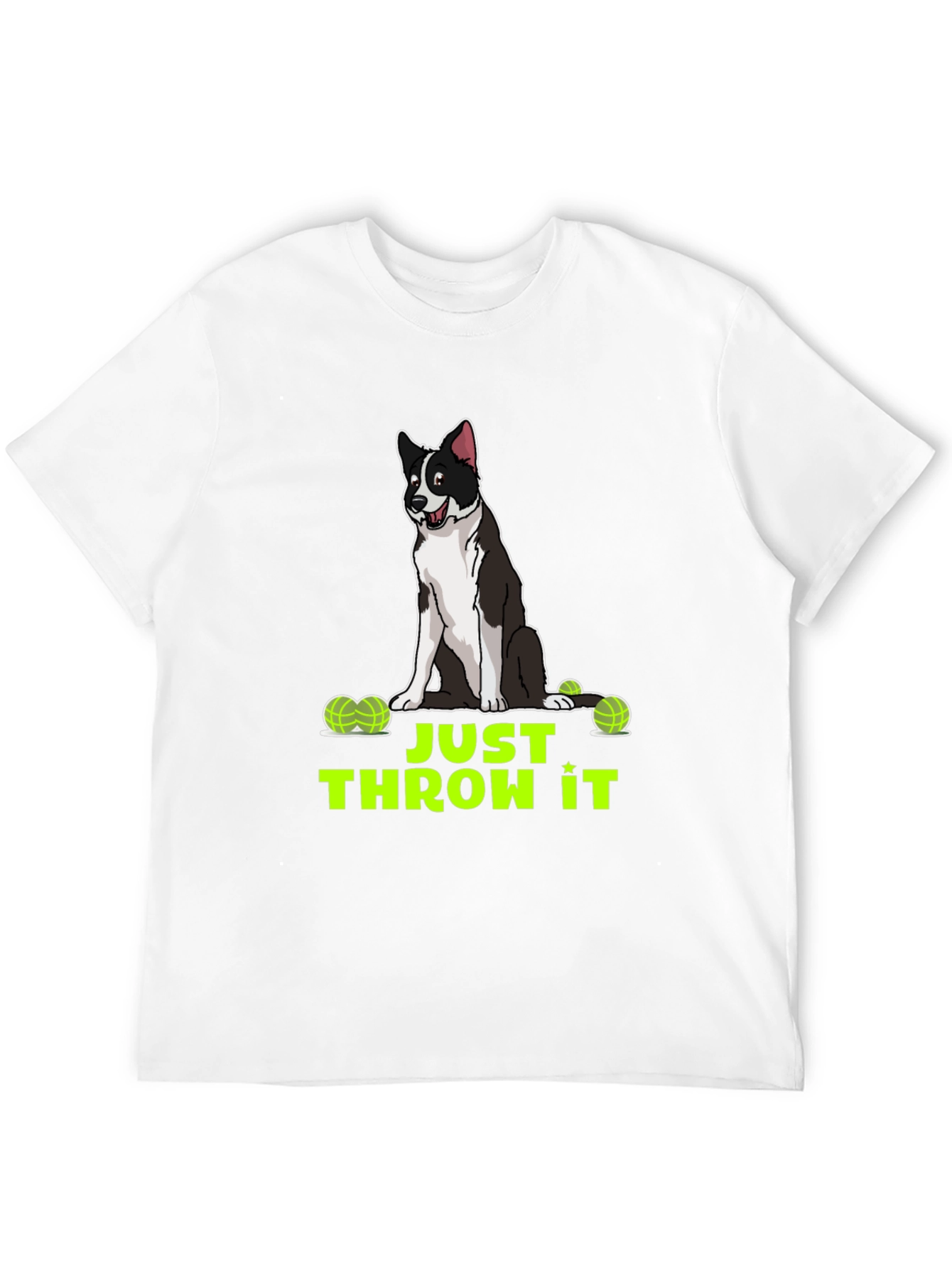 Black Just Throw It Dog Graphic T-Shirt view 12