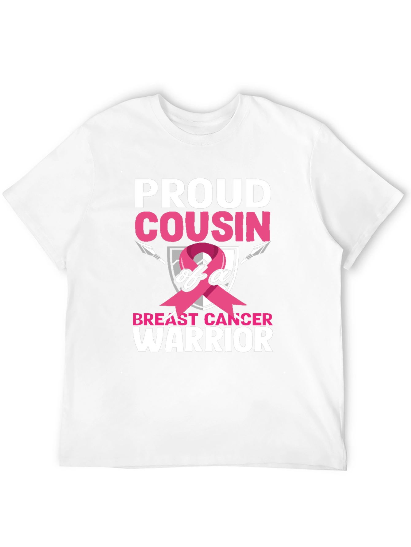 Black Proud Cousin Breast Cancer Warrior T-Shirt view 12