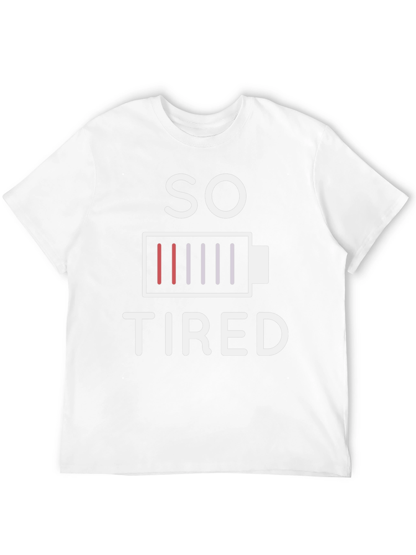 Black So Tired Graphic T-Shirt - Low Battery Design view 12