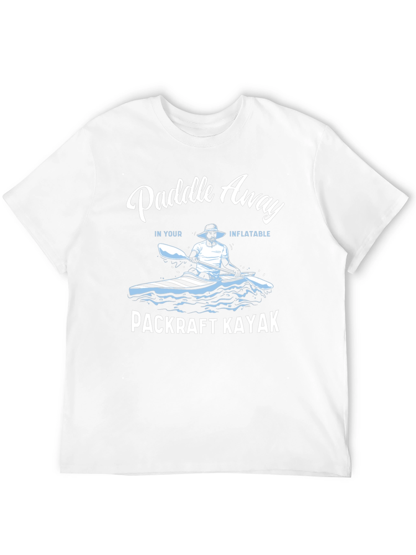 Black Paddle Away Kayak T-Shirt view 12