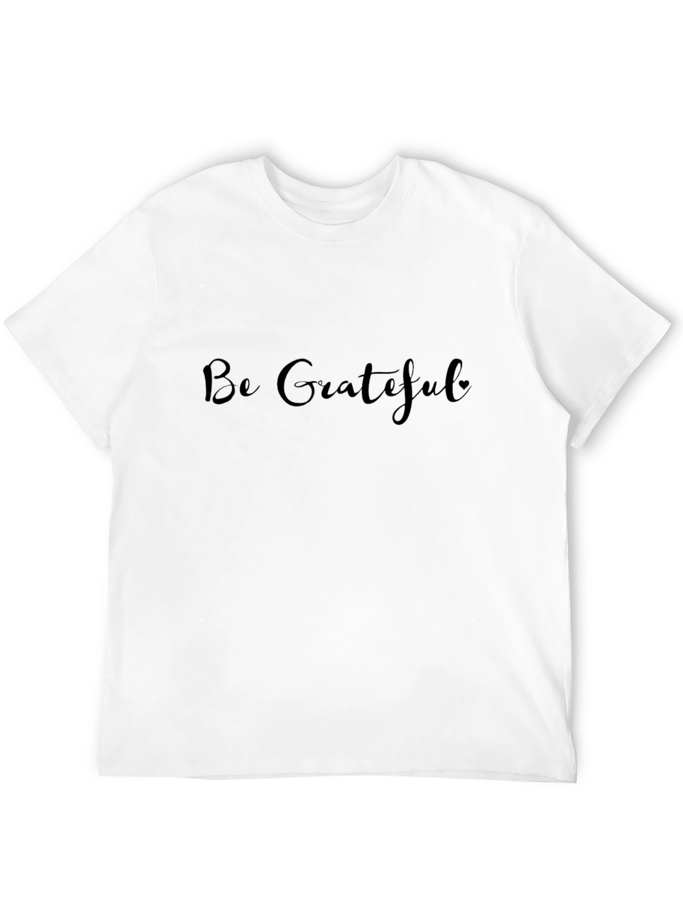 Black Be Grateful Black Tee - Inspirational Message Shirt view 12