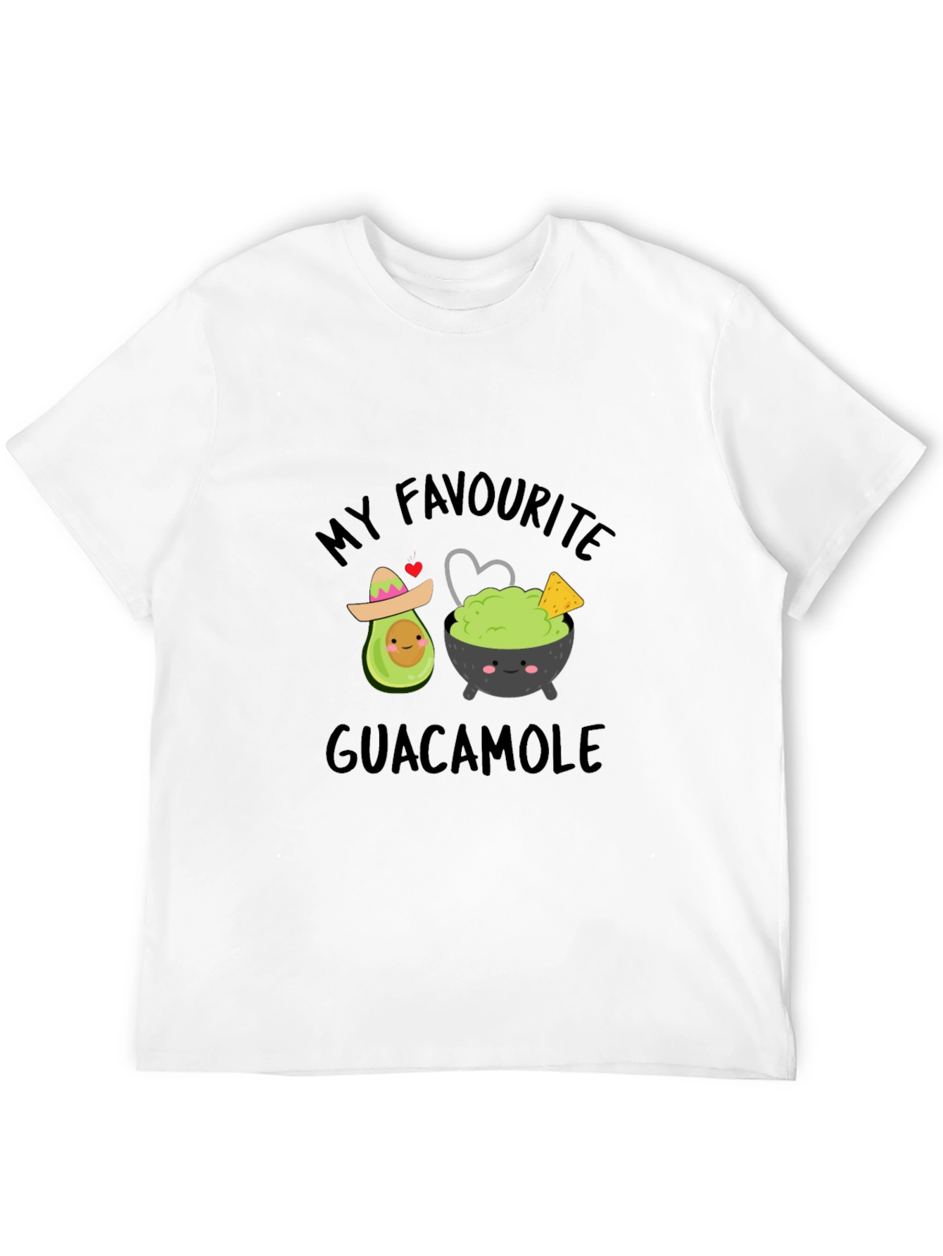 Black My Favourite Guacamole Funny Graphic T-Shirt view 12