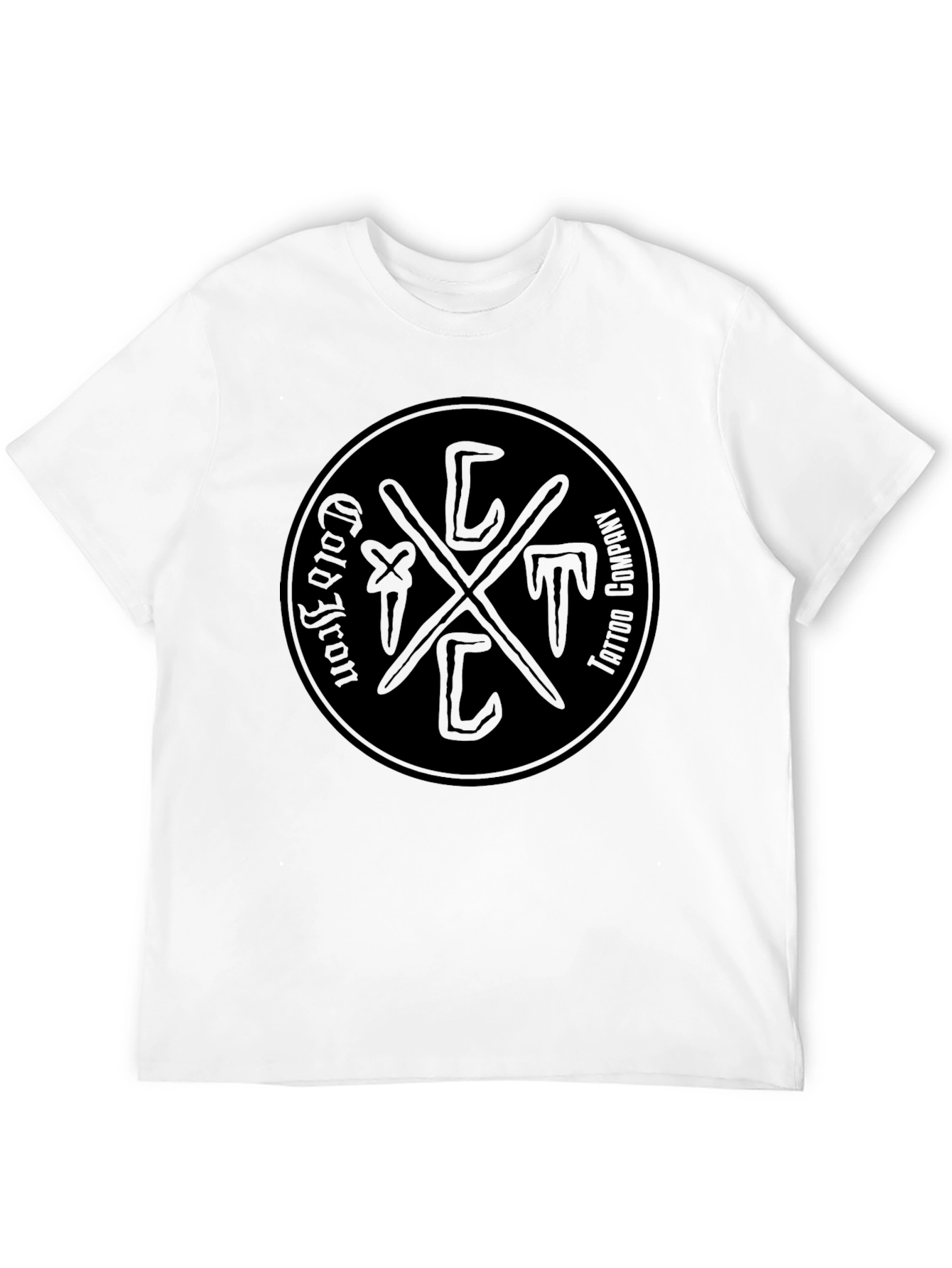 Black Cold Iron Tattoo Company Black T-Shirt view 12