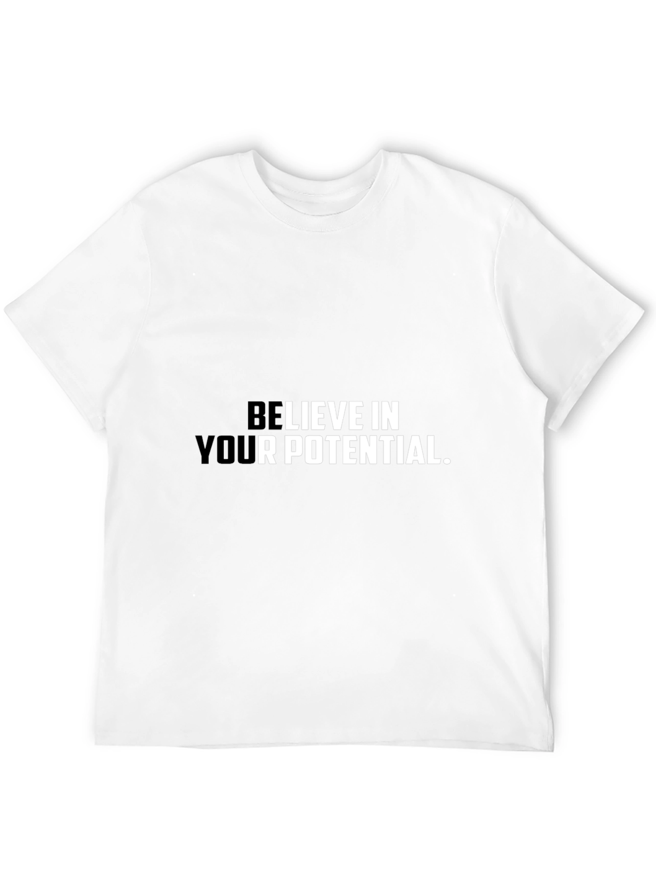 Black Believe In Your Potential Graphic Tee view 12