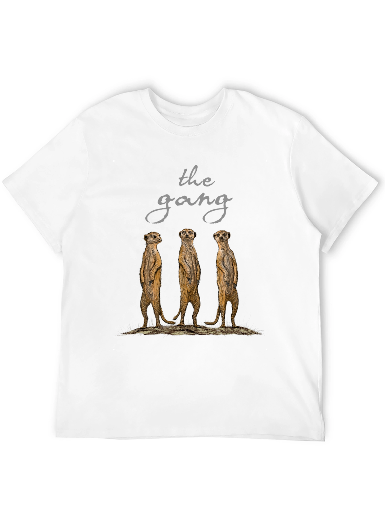 Black Meerkat Gang T-Shirt - Black Cotton Tee view 12