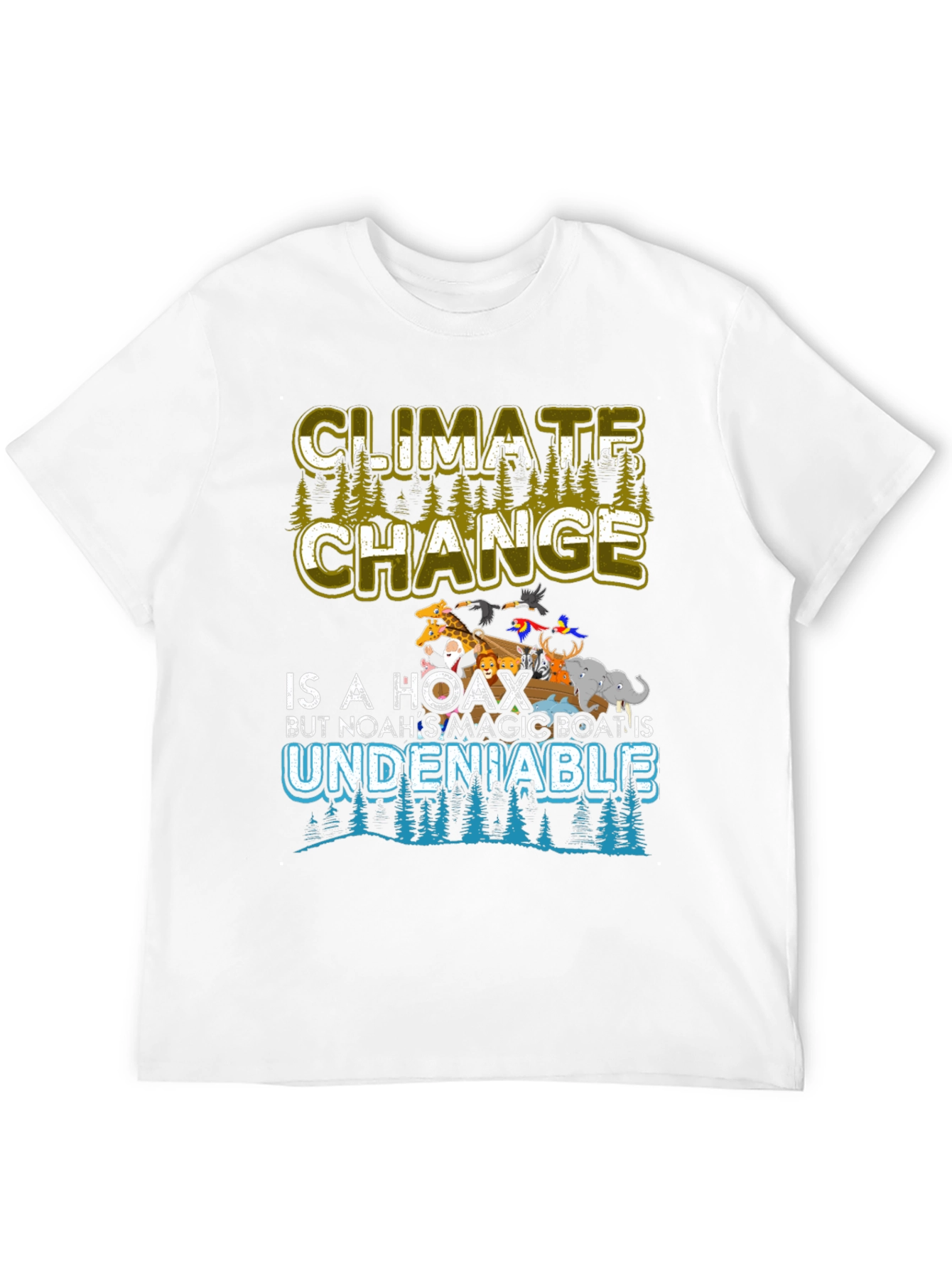 Black Climate Change is a Hoax T-Shirt view 12