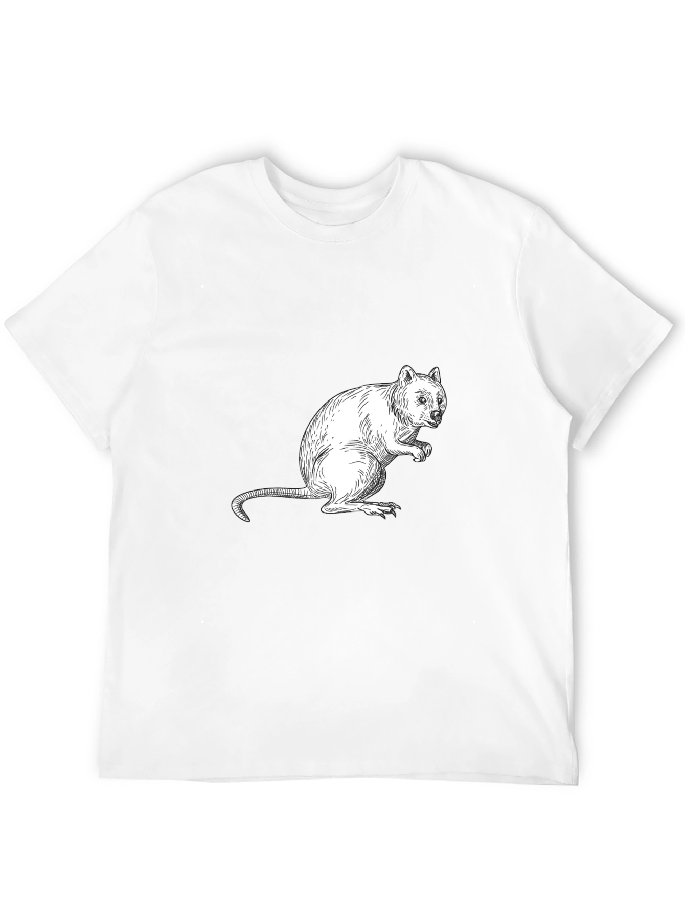 Black Quokka Graphic Black T-Shirt - Unique Animal Tee view 12