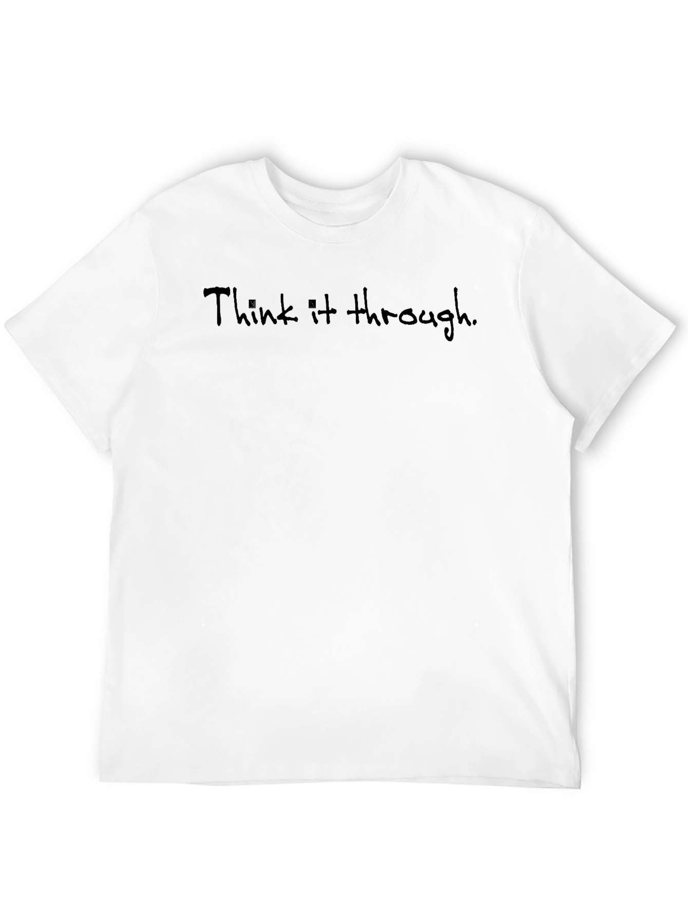 Black Think It Through Black Graphic T-Shirt view 12