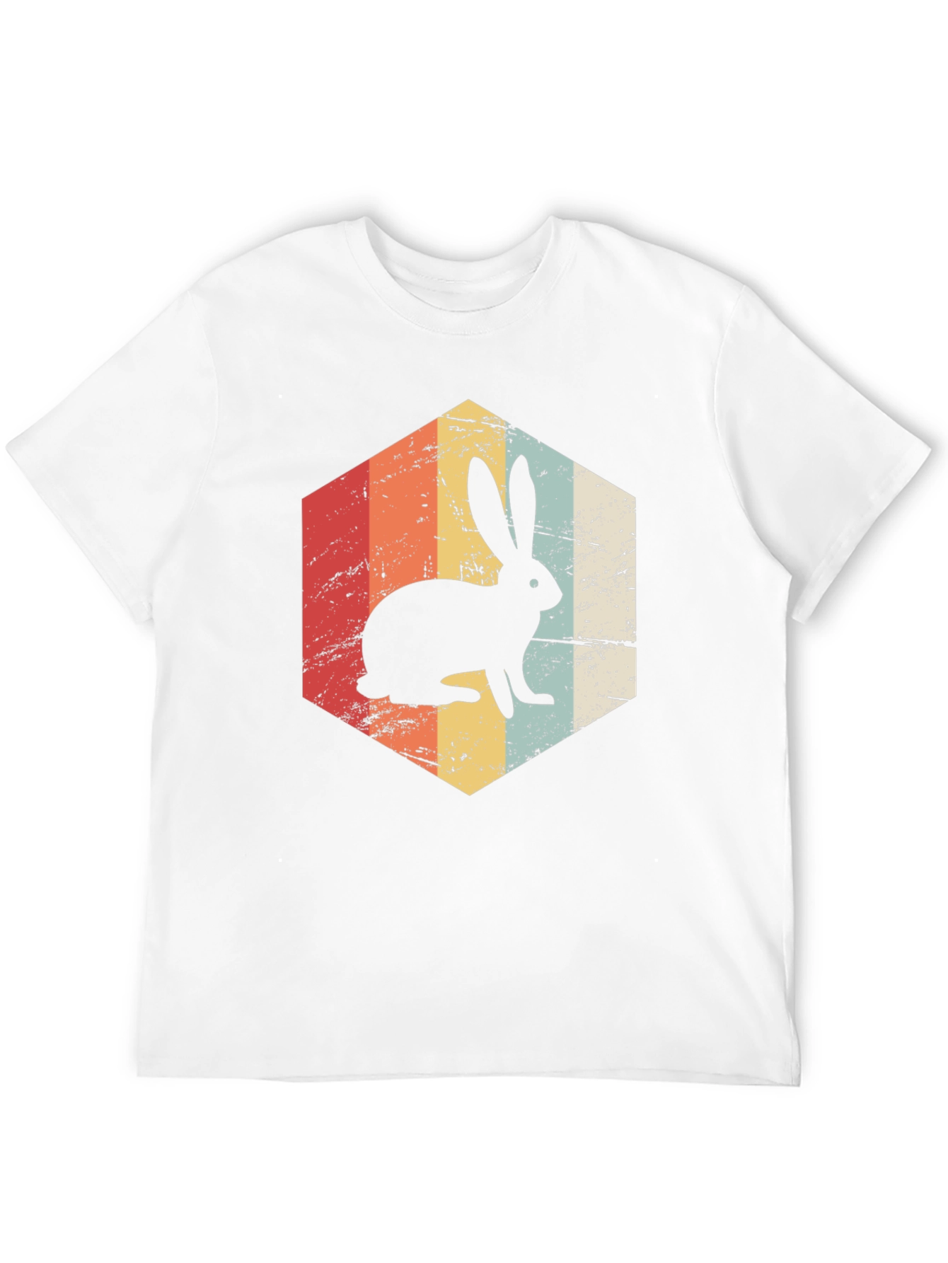 Black Retro Rabbit Graphic Tee - Vintage Style Shirt view 12