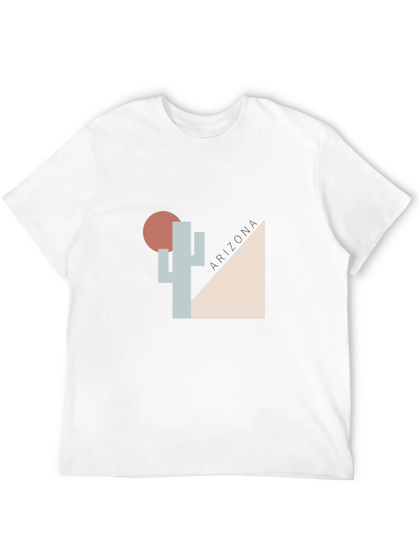 Black Geometric Desert Cactus Graphic Tee view 12