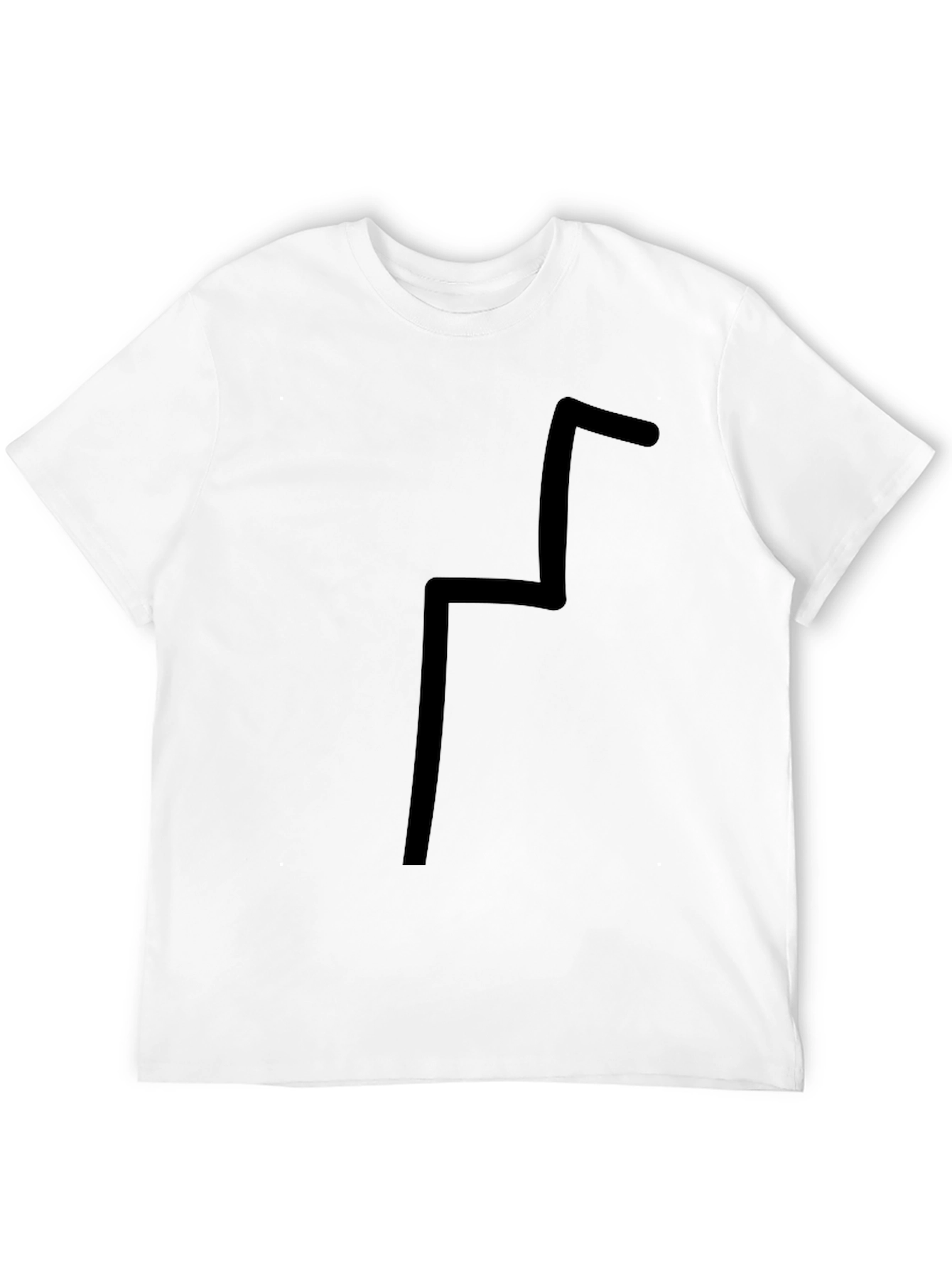 Black Unique Geometric Design Black T-Shirt view 12