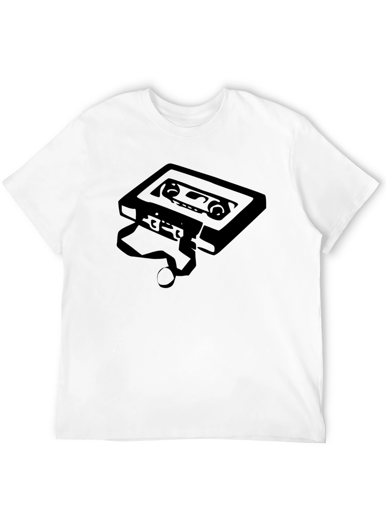 Black Retro Cassette Tape Graphic Tee - Black view 12