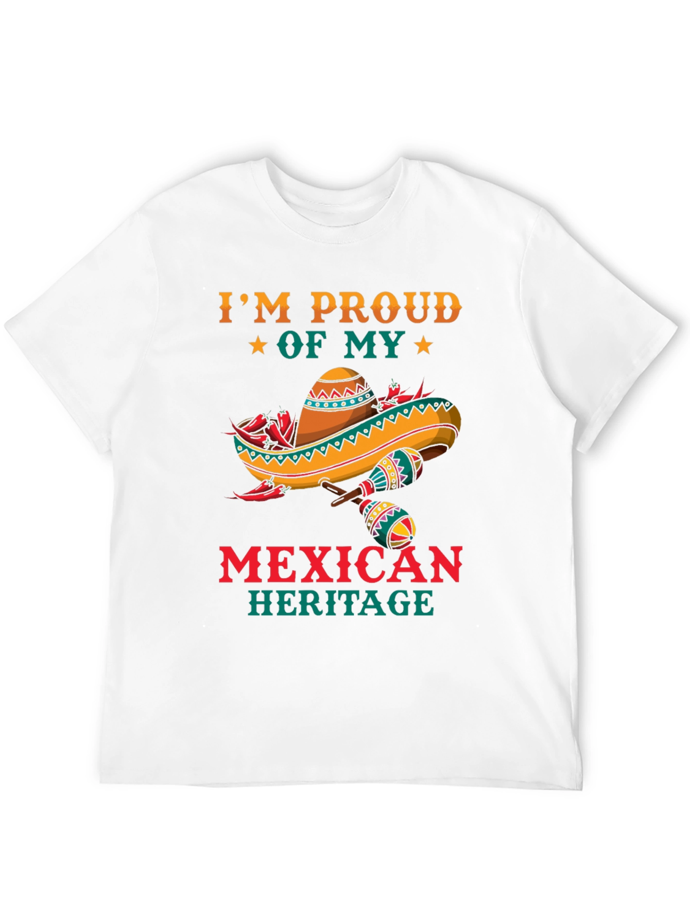 Black Proud Mexican Heritage Graphic T-Shirt - Black view 12