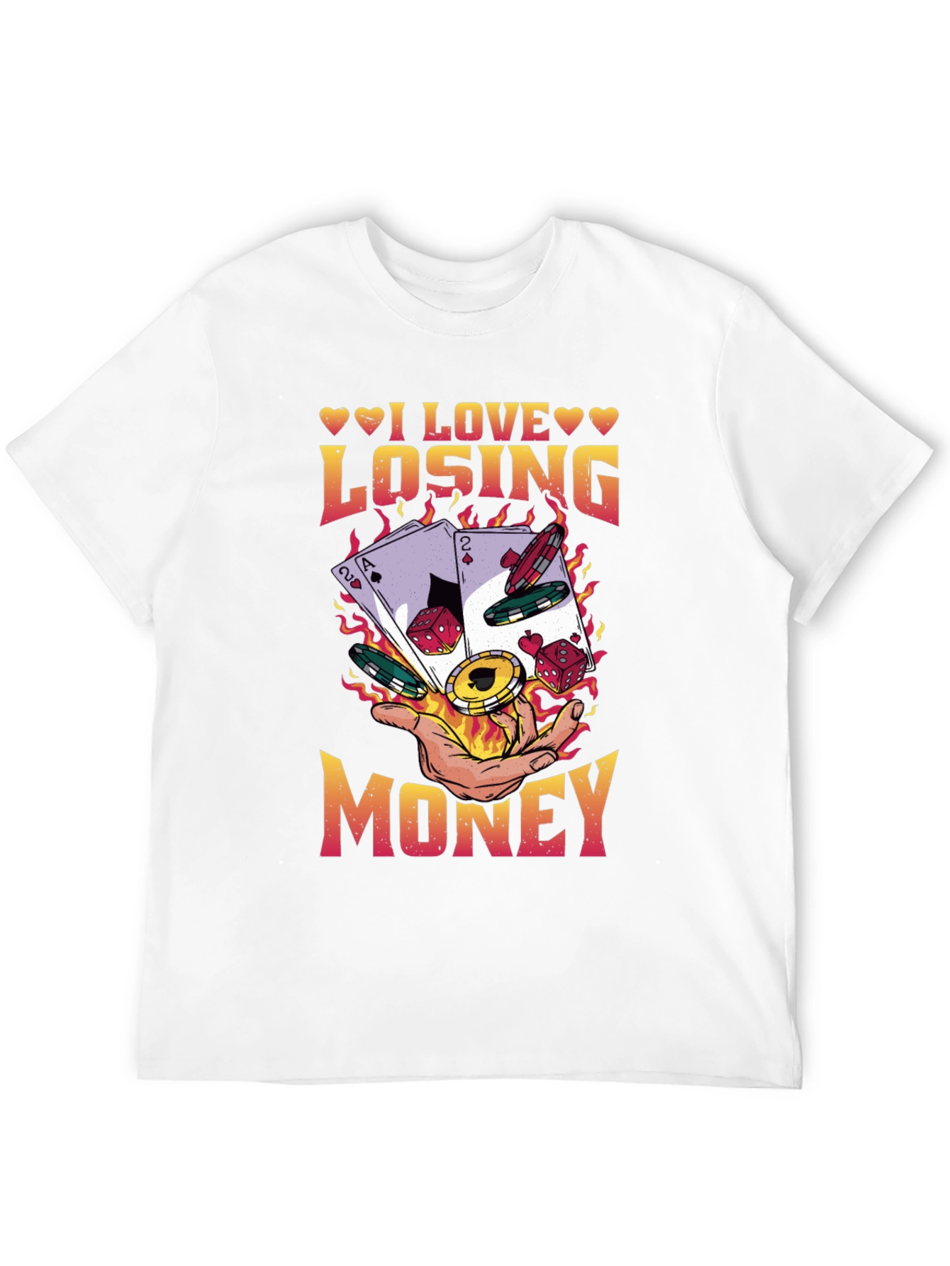 Black I Love Losing Money Funny Poker Gambling T-Shirt view 12