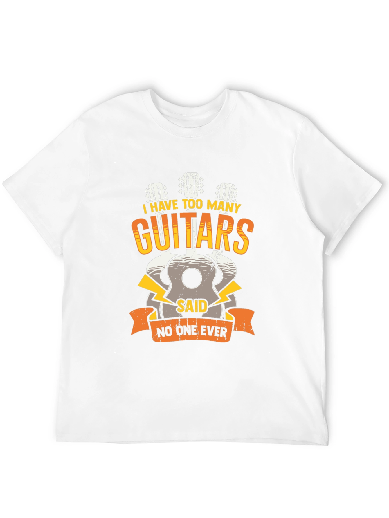 Black Guitar Lover Tee: I Have Too Many Guitars! view 12