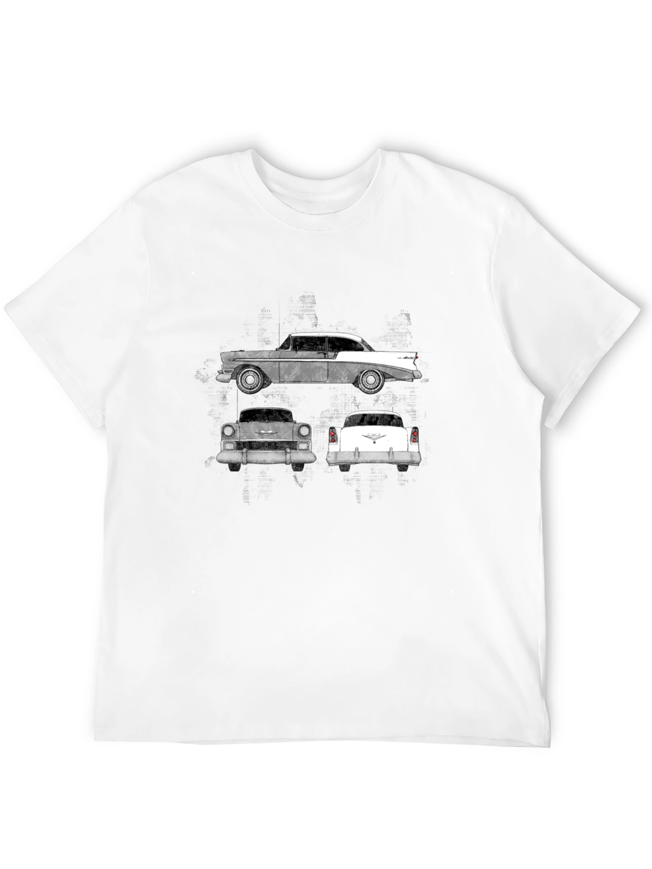 Black Classic Car Graphic Tee - Black Cotton view 12