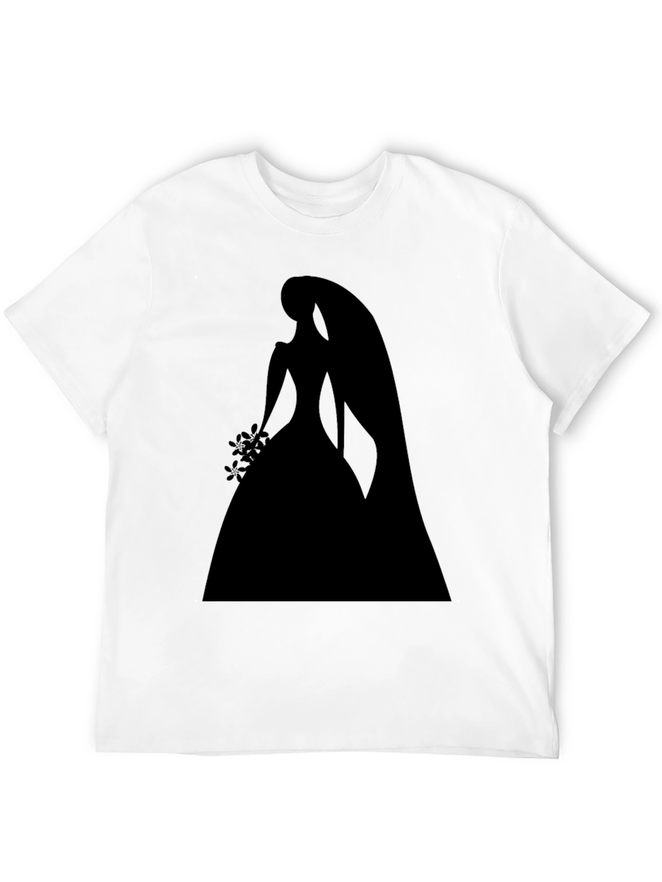 Black Bridal Silhouette Graphic Tee - Black view 12