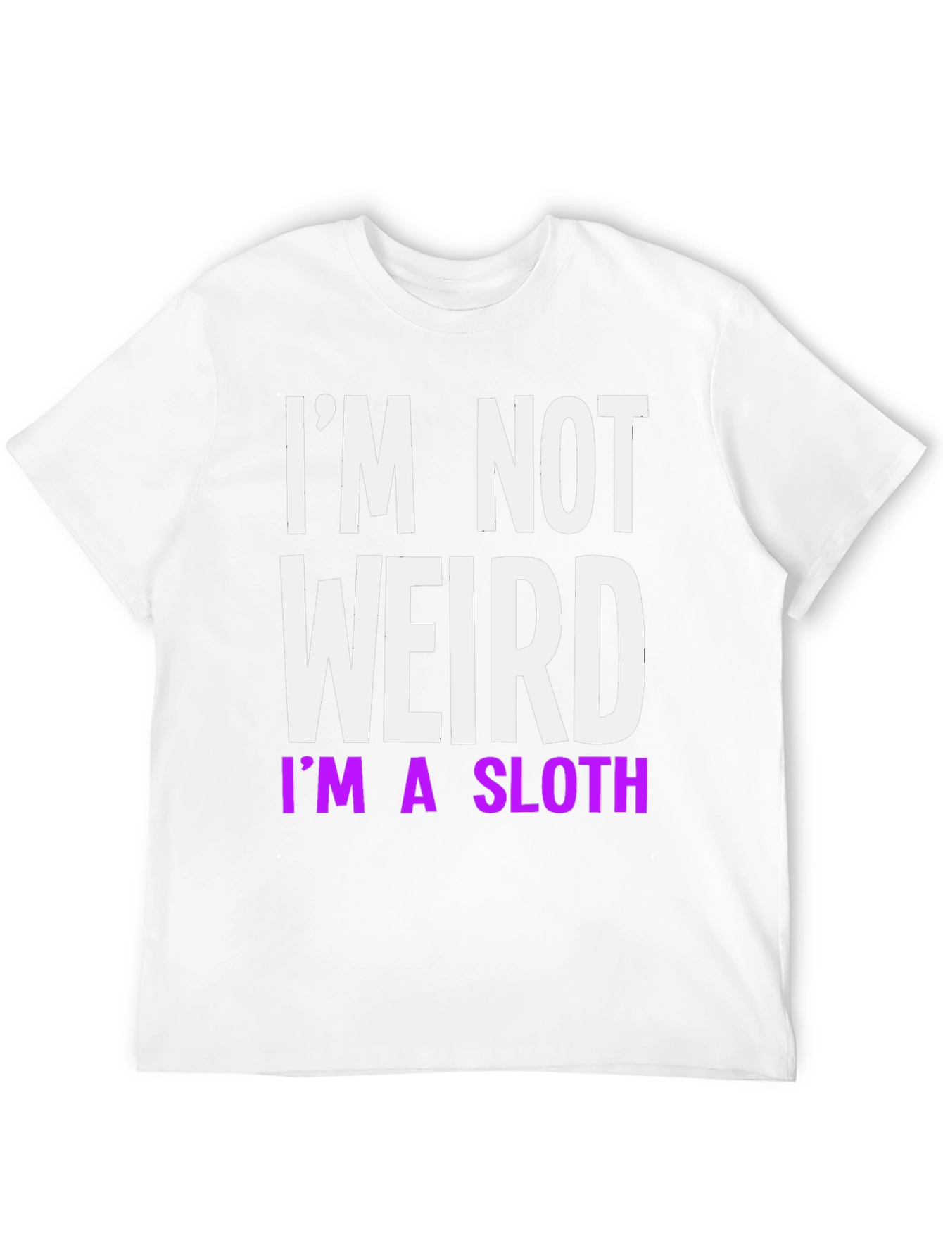 Black I'm Not Weird, I'm a Sloth T-Shirt view 12