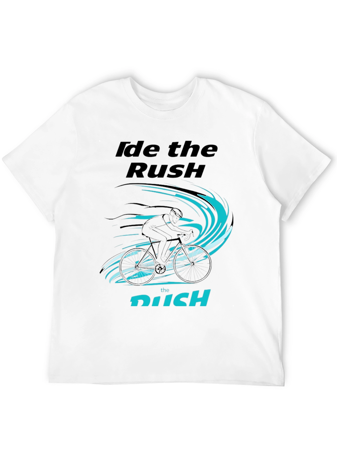 Black Ride the Rush Cycling T-Shirt view 12