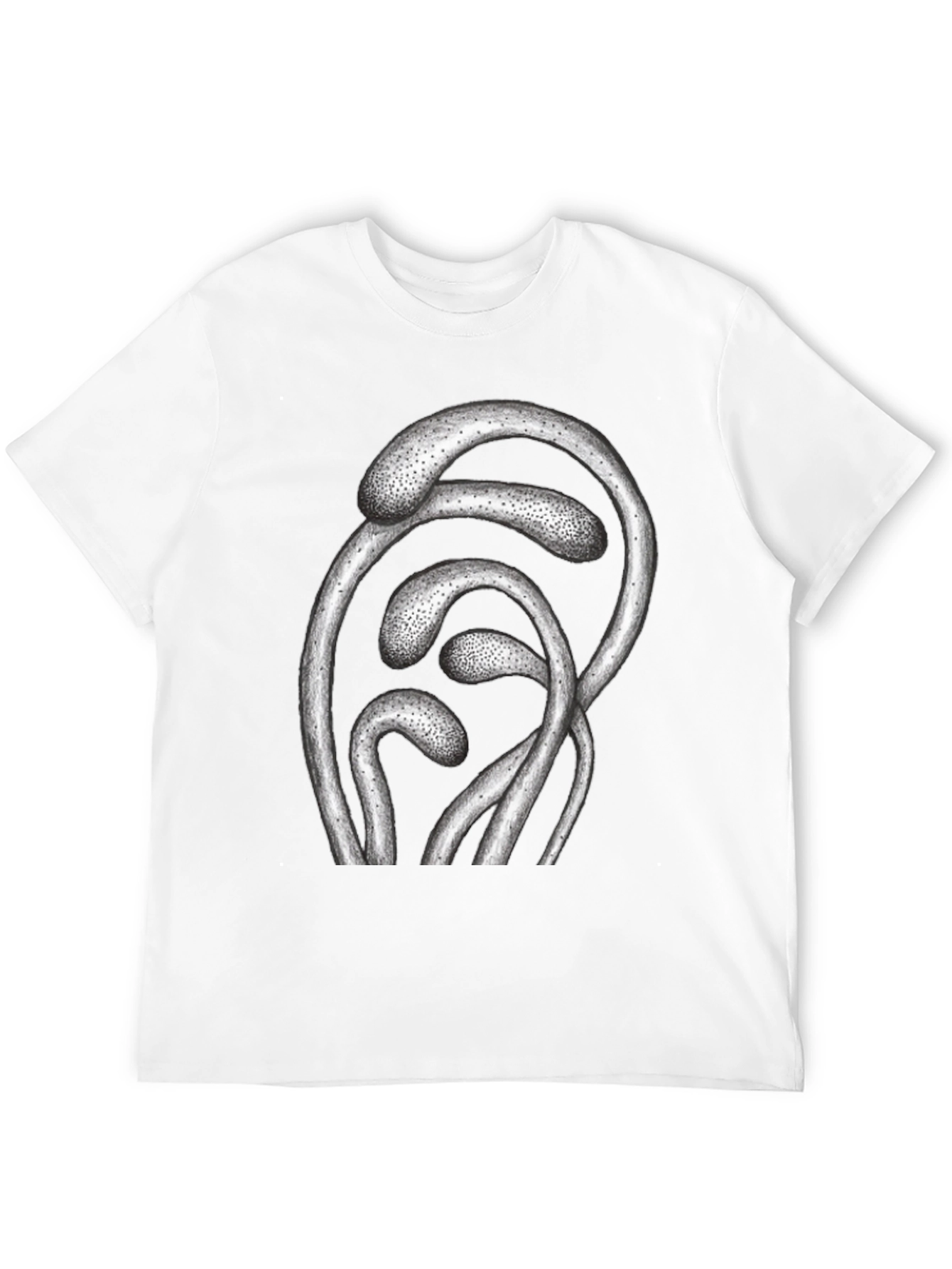 Black Abstract Graphic Print Black T-Shirt view 12