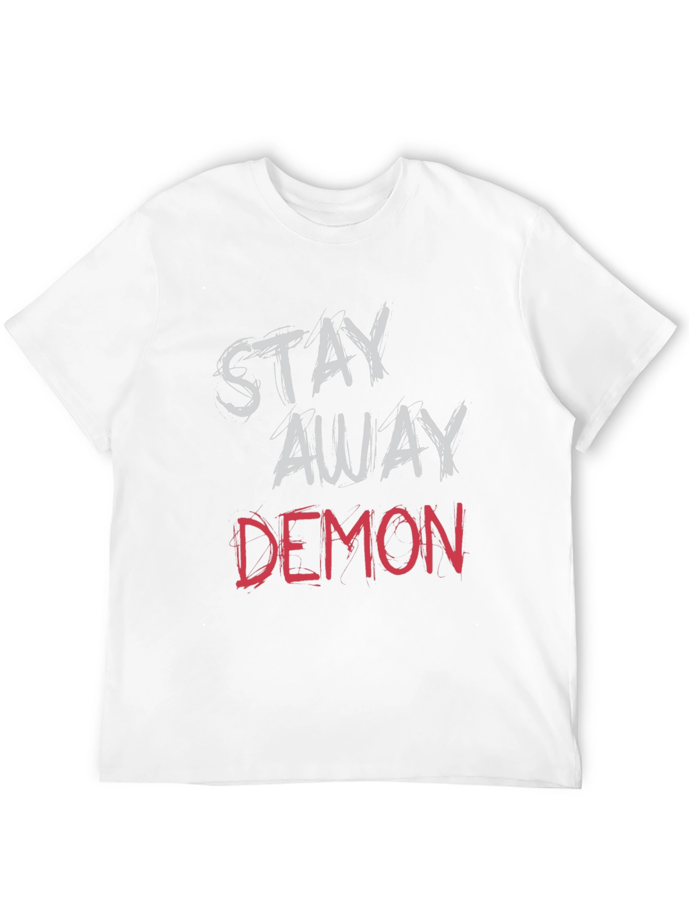 Black Stay Away Demon Graphic Tee - Soft Cotton view 12