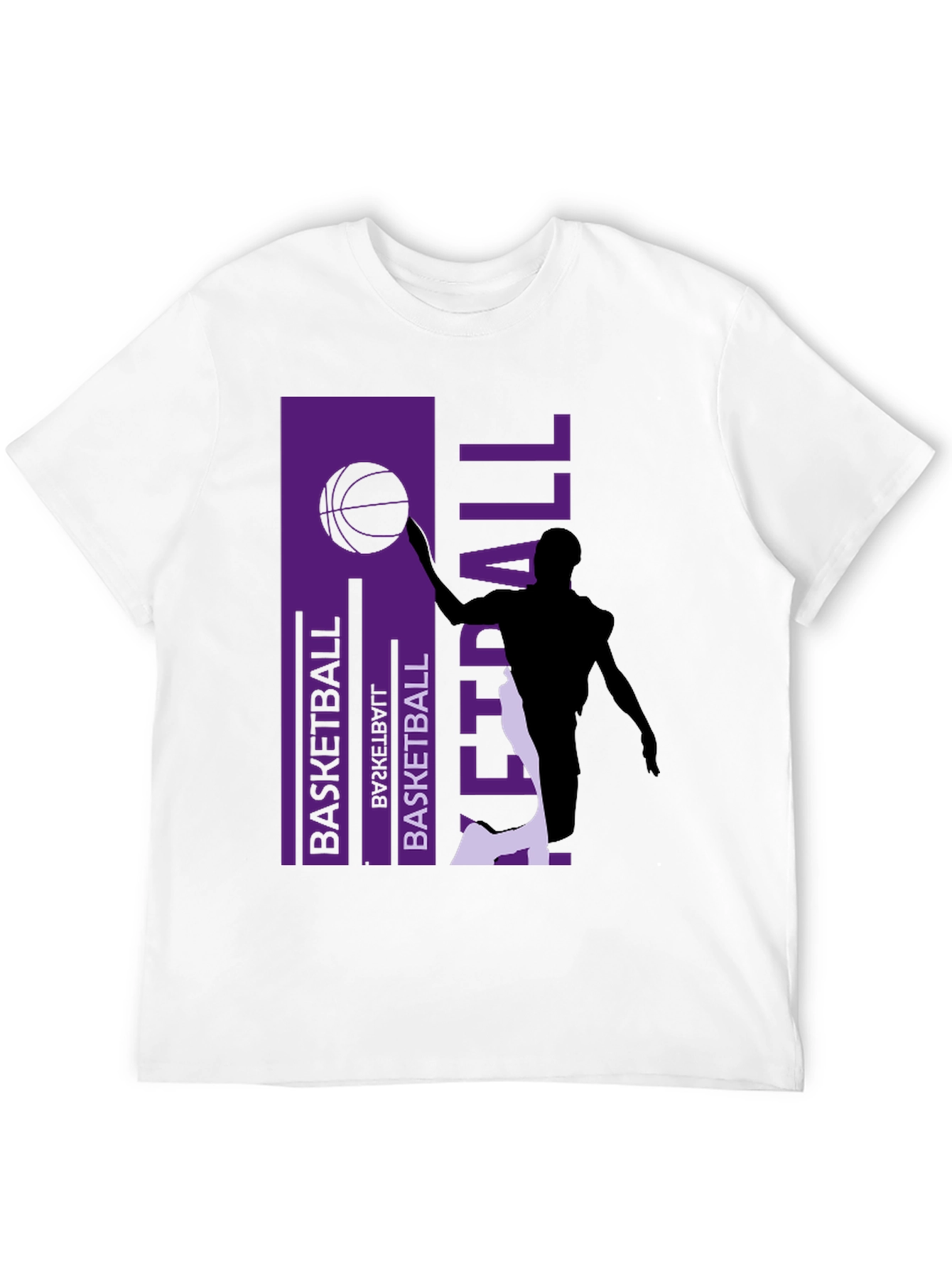 Black Basketball Graphic Print Tee - Stylish Activewear view 12