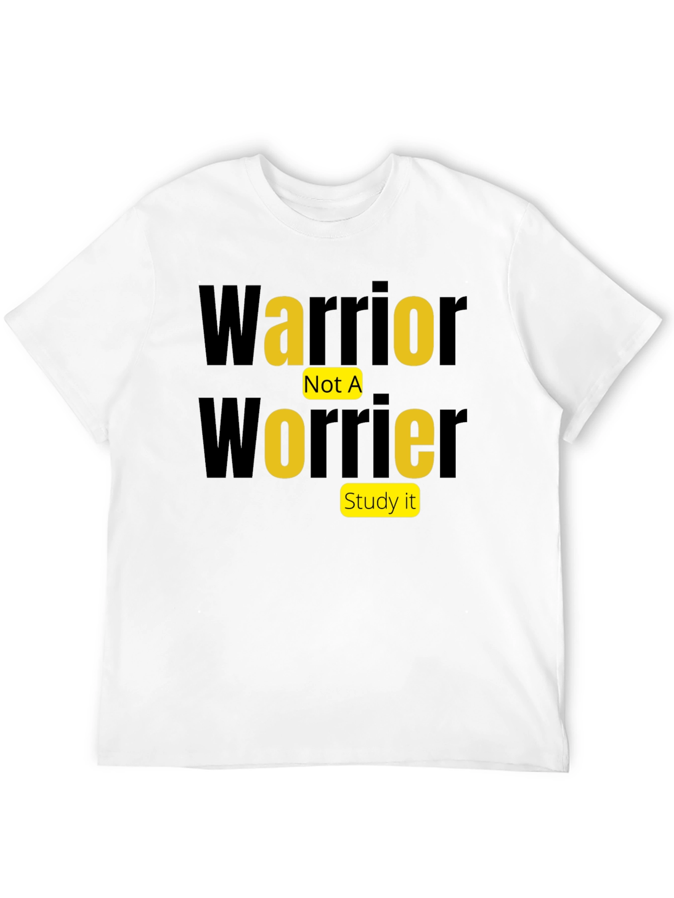 Black Warrior Not A Worrier Graphic Tee - Motivational Shirt view 12
