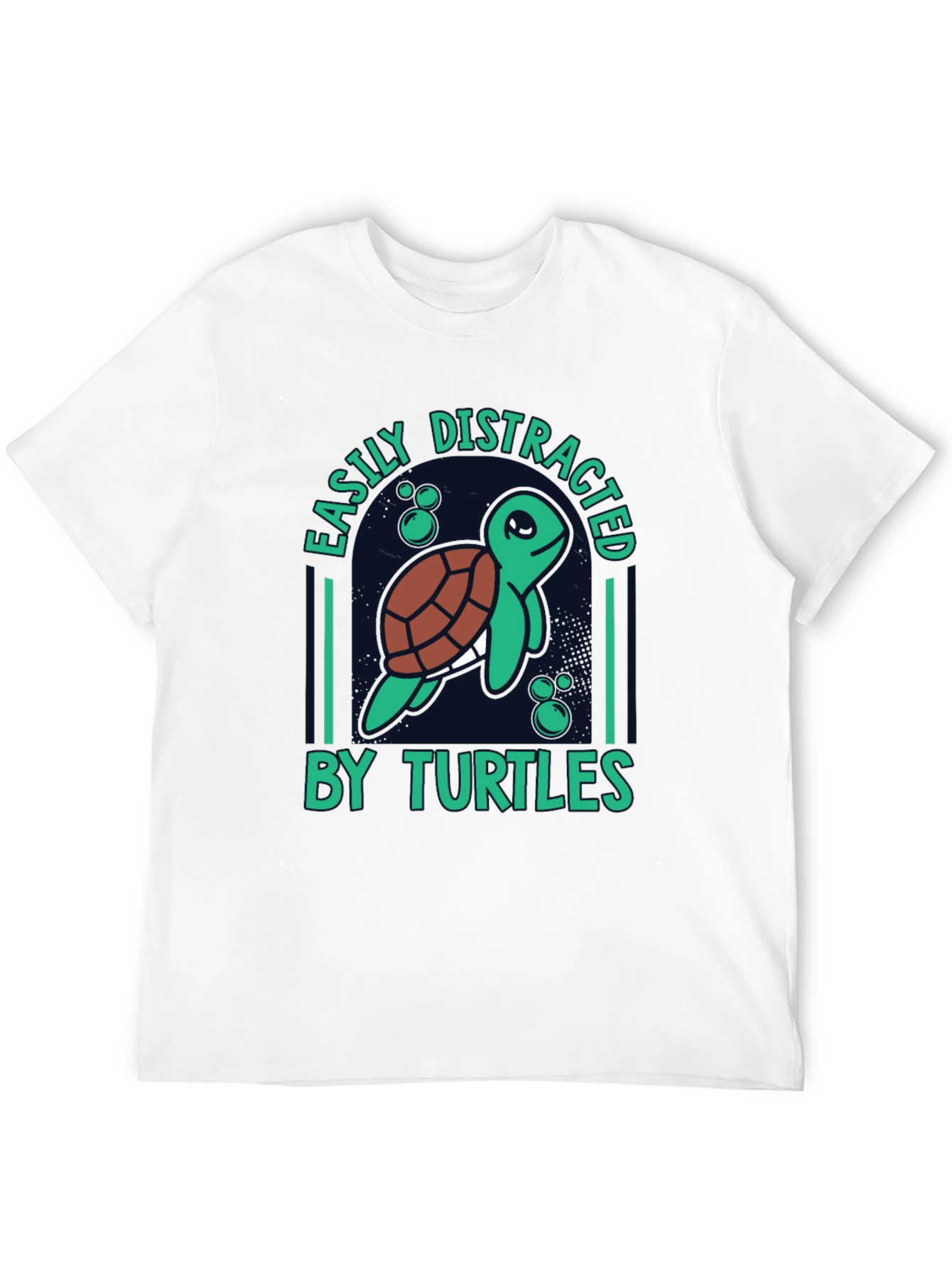 Black Easily Distracted by Turtles Graphic Tee view 12