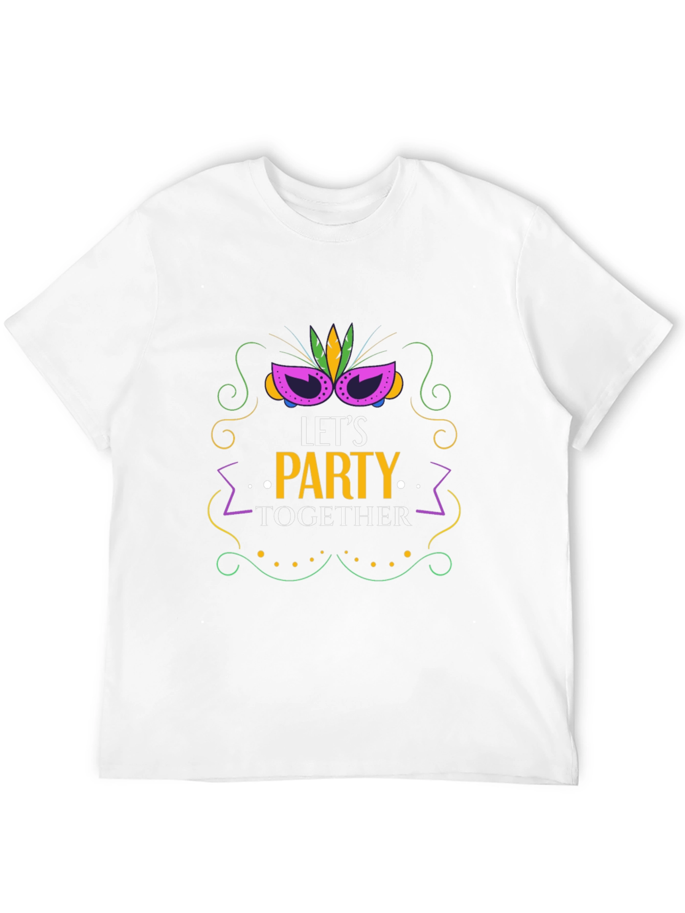 Let's Party Together Black Graphic Tee - 12