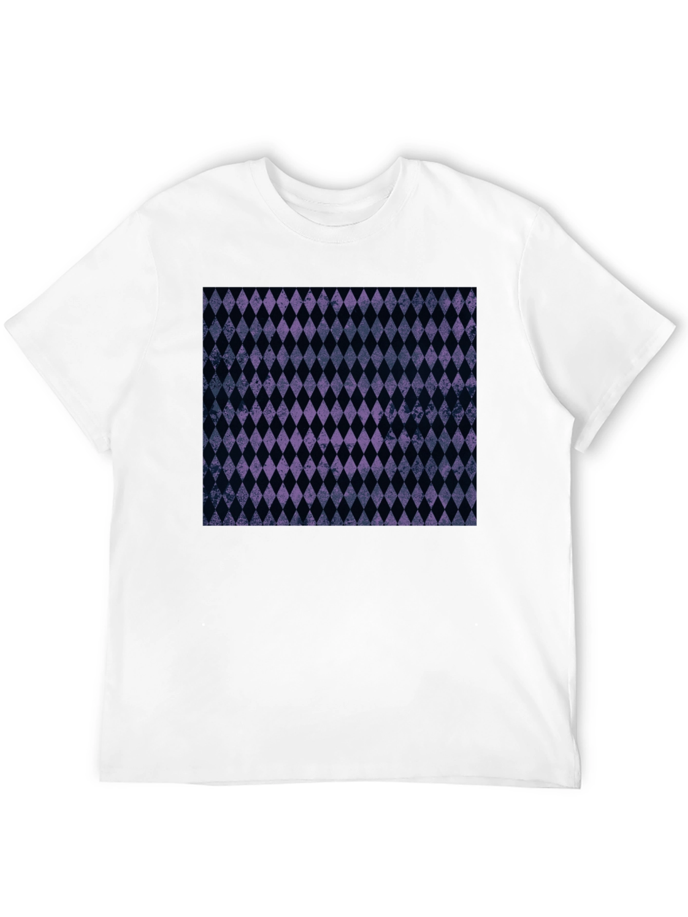 Black Diamond Pattern Black T-Shirt view 12