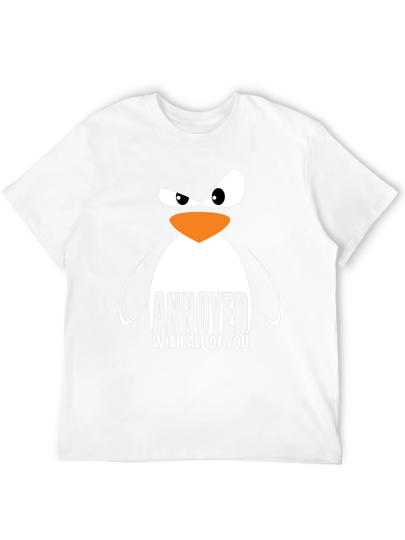 Black Annoyed Penguin Graphic T-Shirt view 12