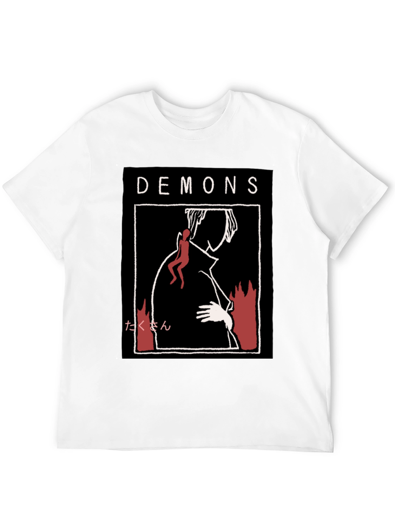 Black Demons Graphic Print T-Shirt view 12