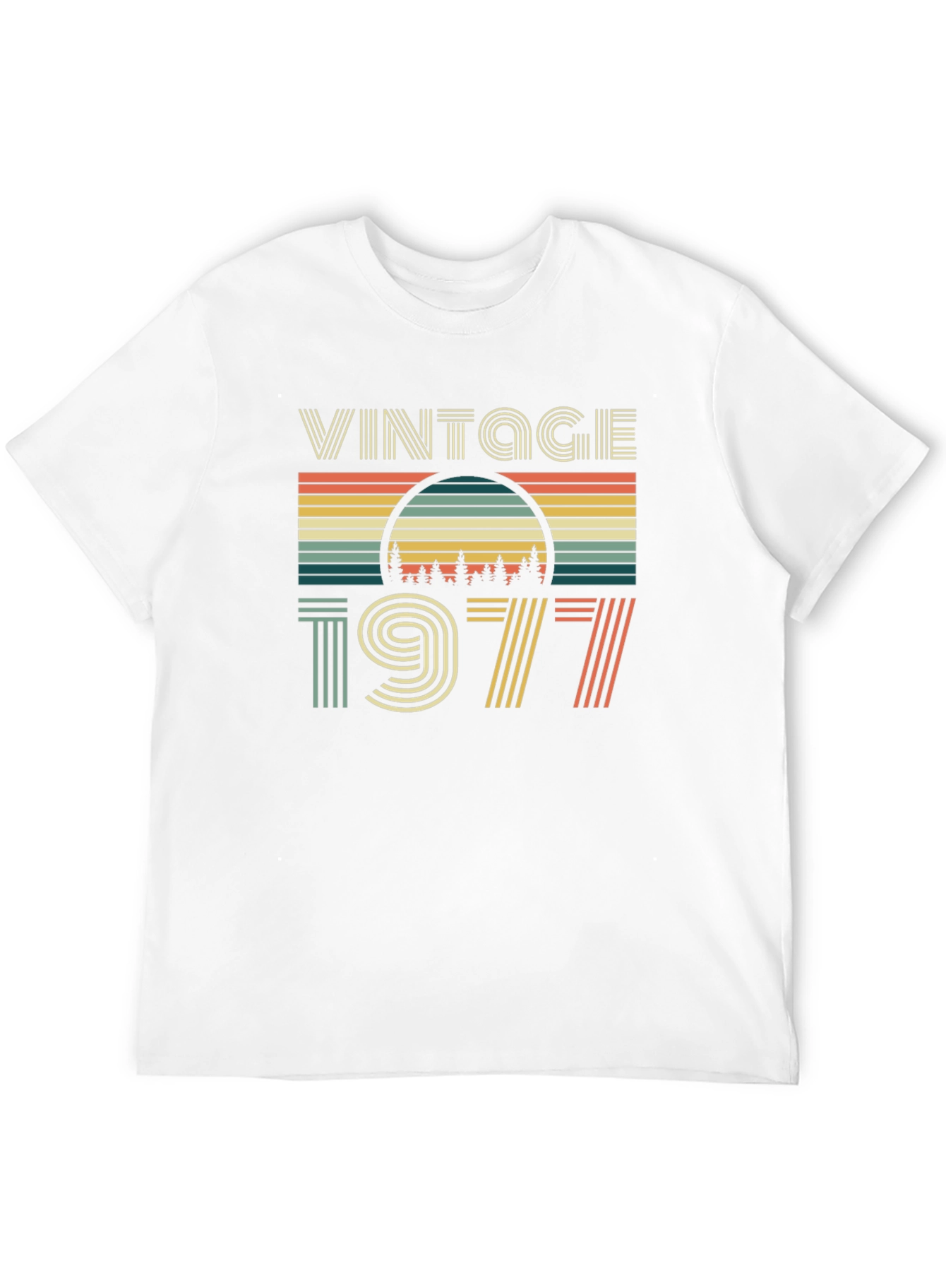 Black Vintage 1977 Graphic Tee - Retro Birthday Shirt view 12