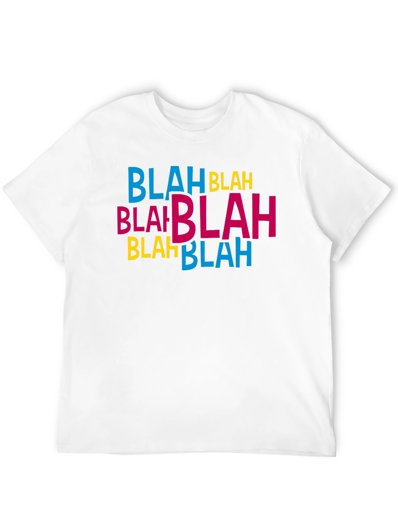 Black Blah Blah Graphic Print Black T-Shirt view 12