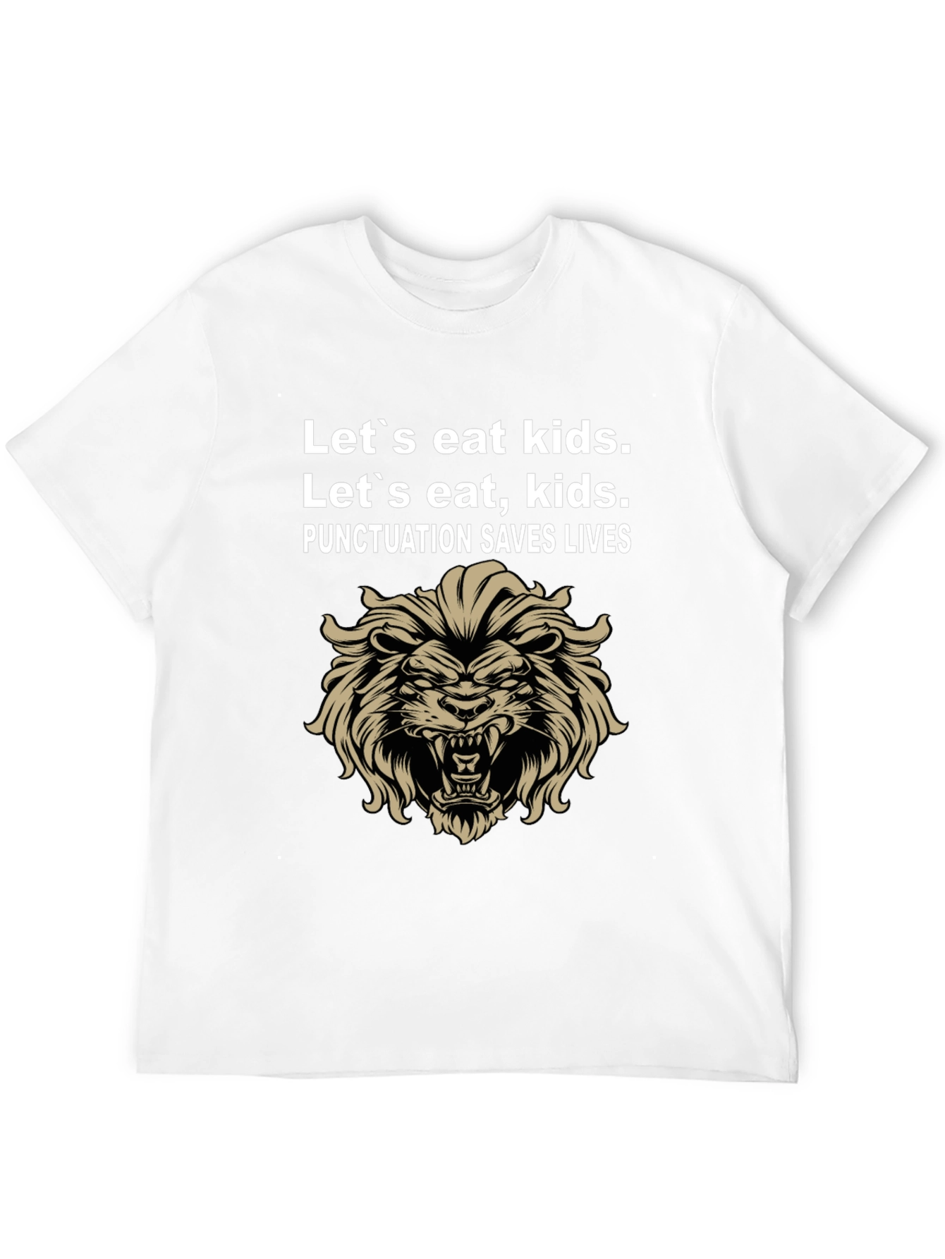 Black Punctuation Saves Lives Graphic Tee - Lion view 12