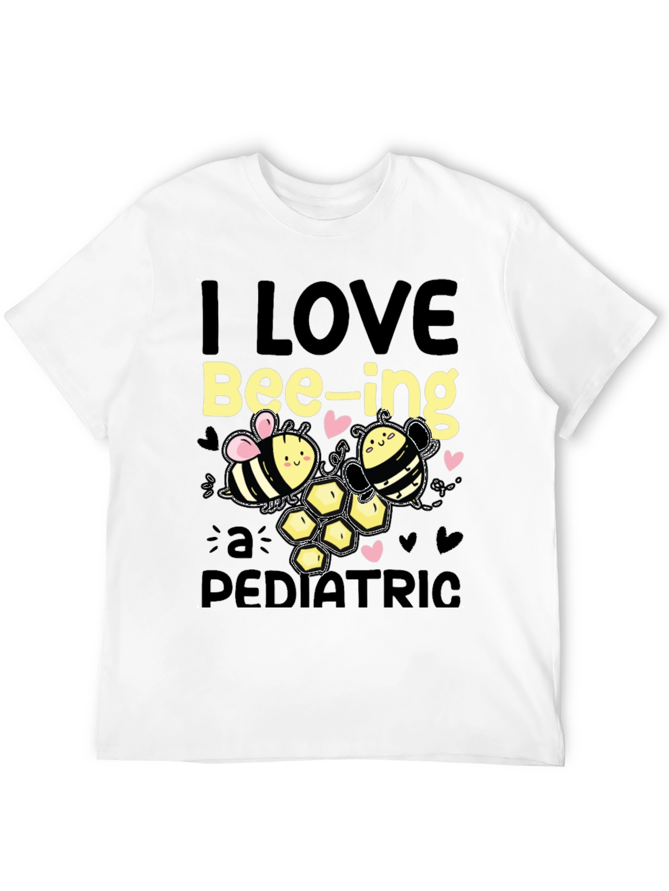 Black I Love Bee-ing a Pediatric T-Shirt view 12