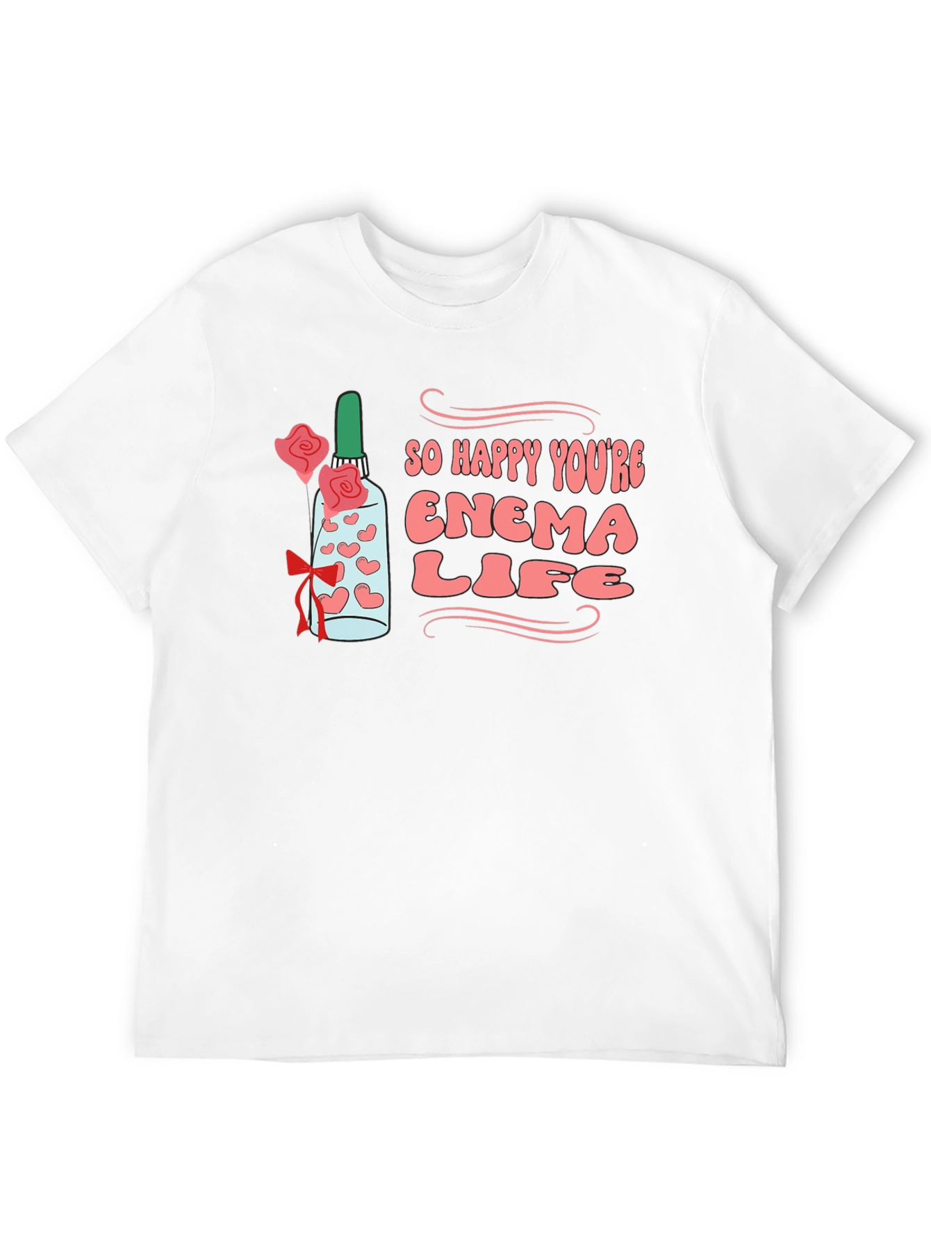 Black Enema Life Graphic Tee - Funny Adult Humor T-Shirt view 12