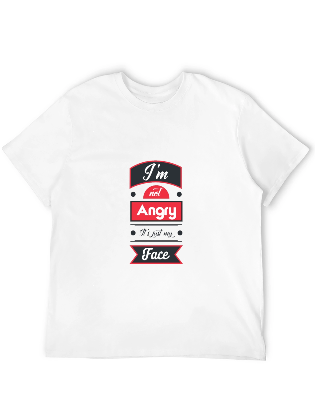 Black I'm Not Angry T-Shirt - Funny Graphic Tee view 12
