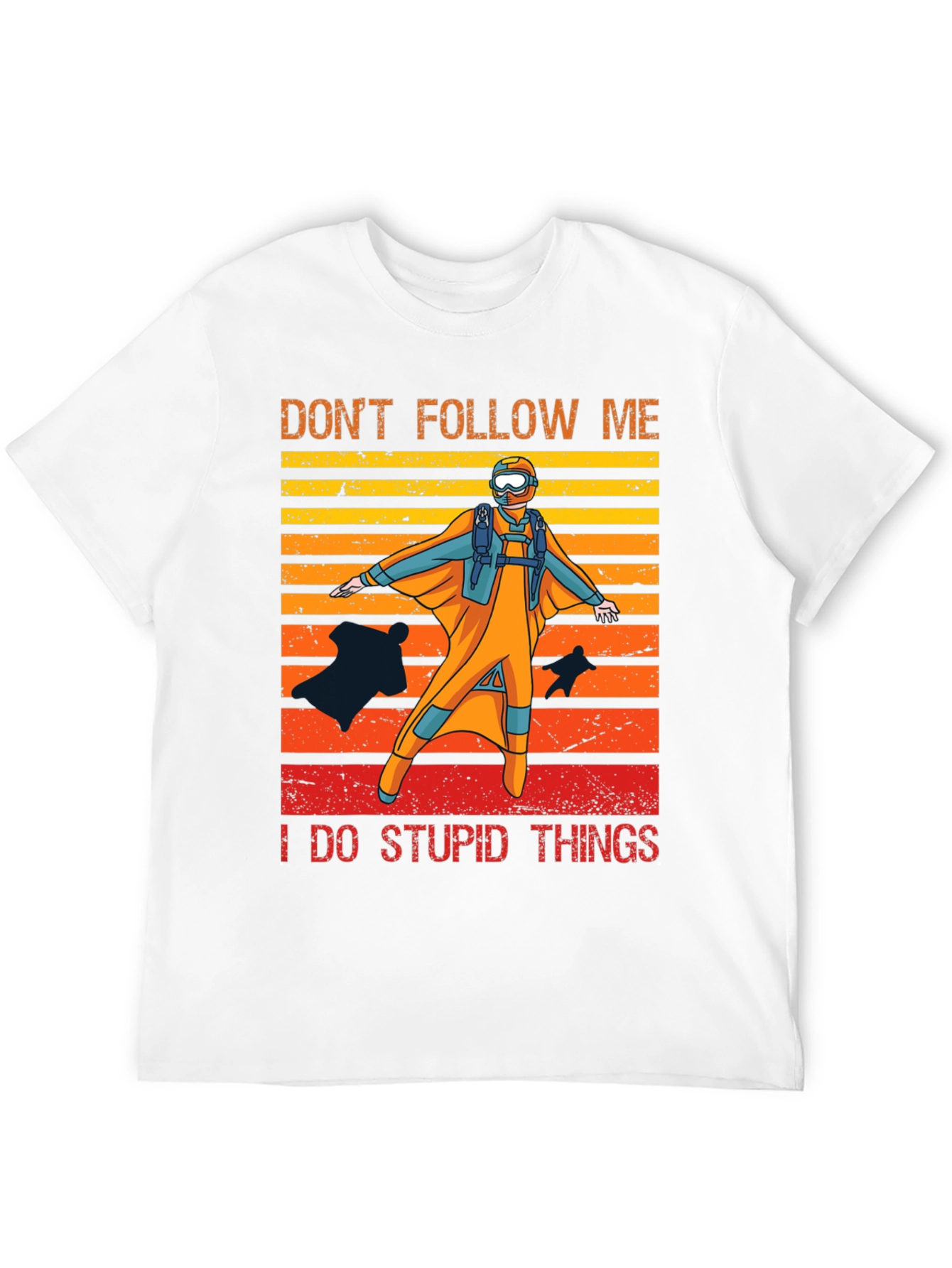 Black Don't Follow Me Parachute T-Shirt view 12