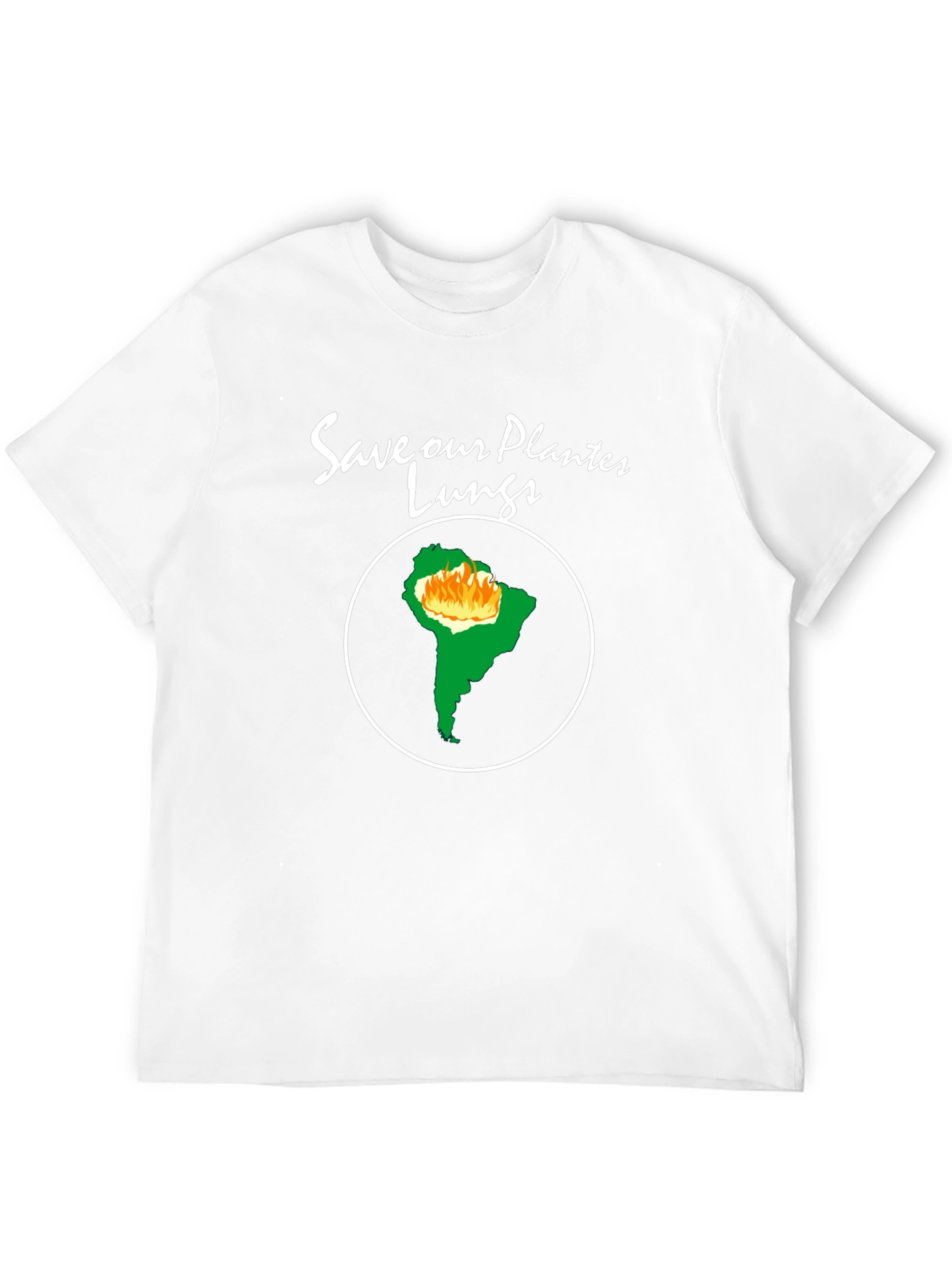 Black Save Our Planet's Lungs T-Shirt - Amazon Rainforest view 12