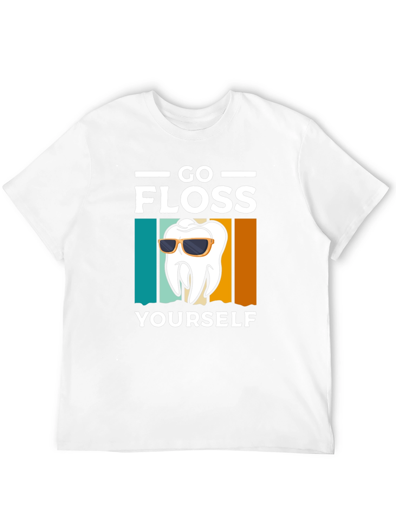 Black Go Floss Yourself T-Shirt - Funny Dental Hygiene Tee view 12