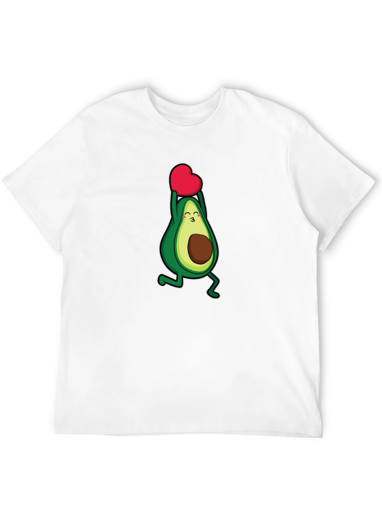 Black Avocado Heart T-Shirt - Cute Graphic Tee view 12
