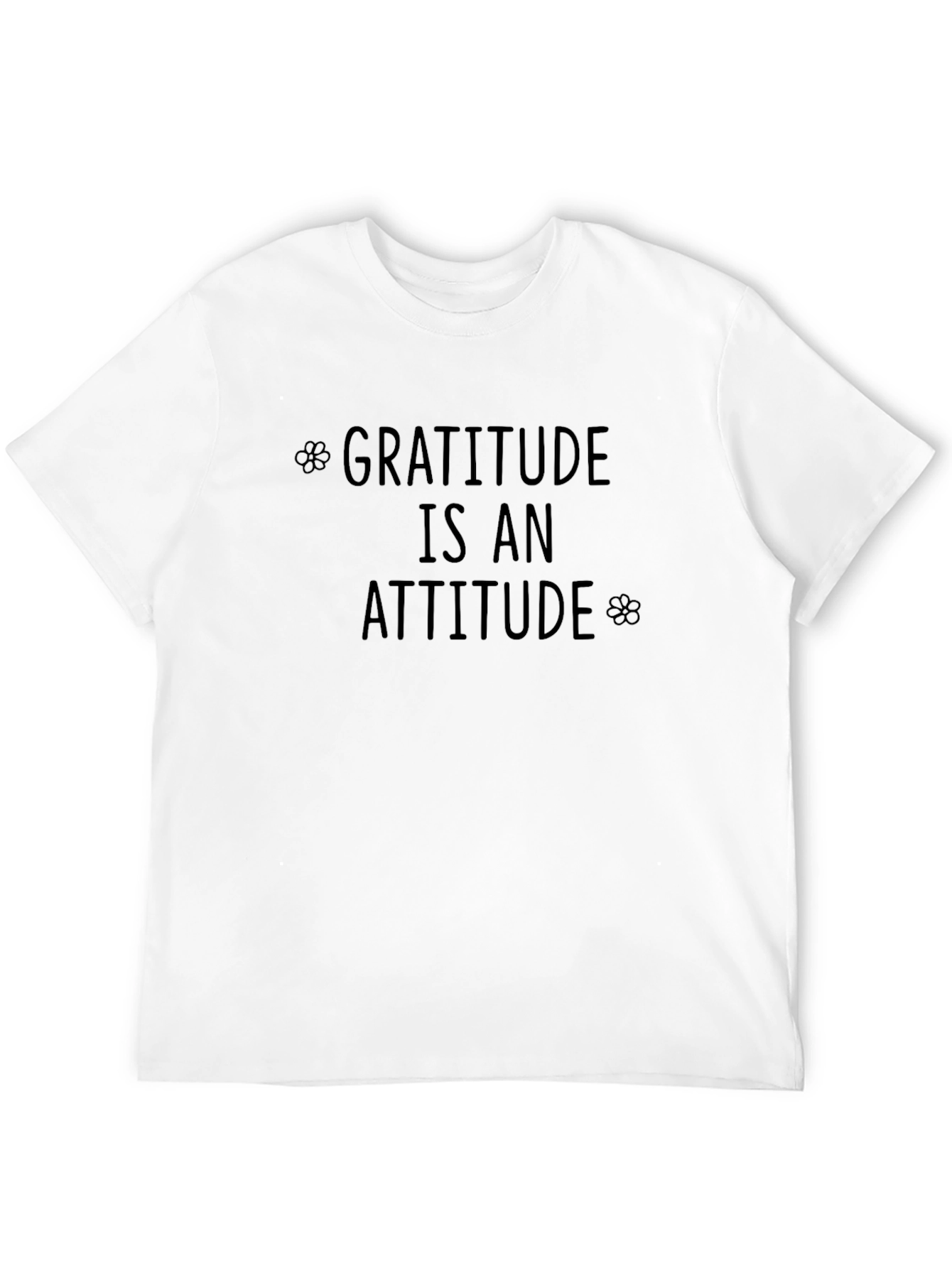 Black Gratitude Attitude Black Cotton Tee view 12