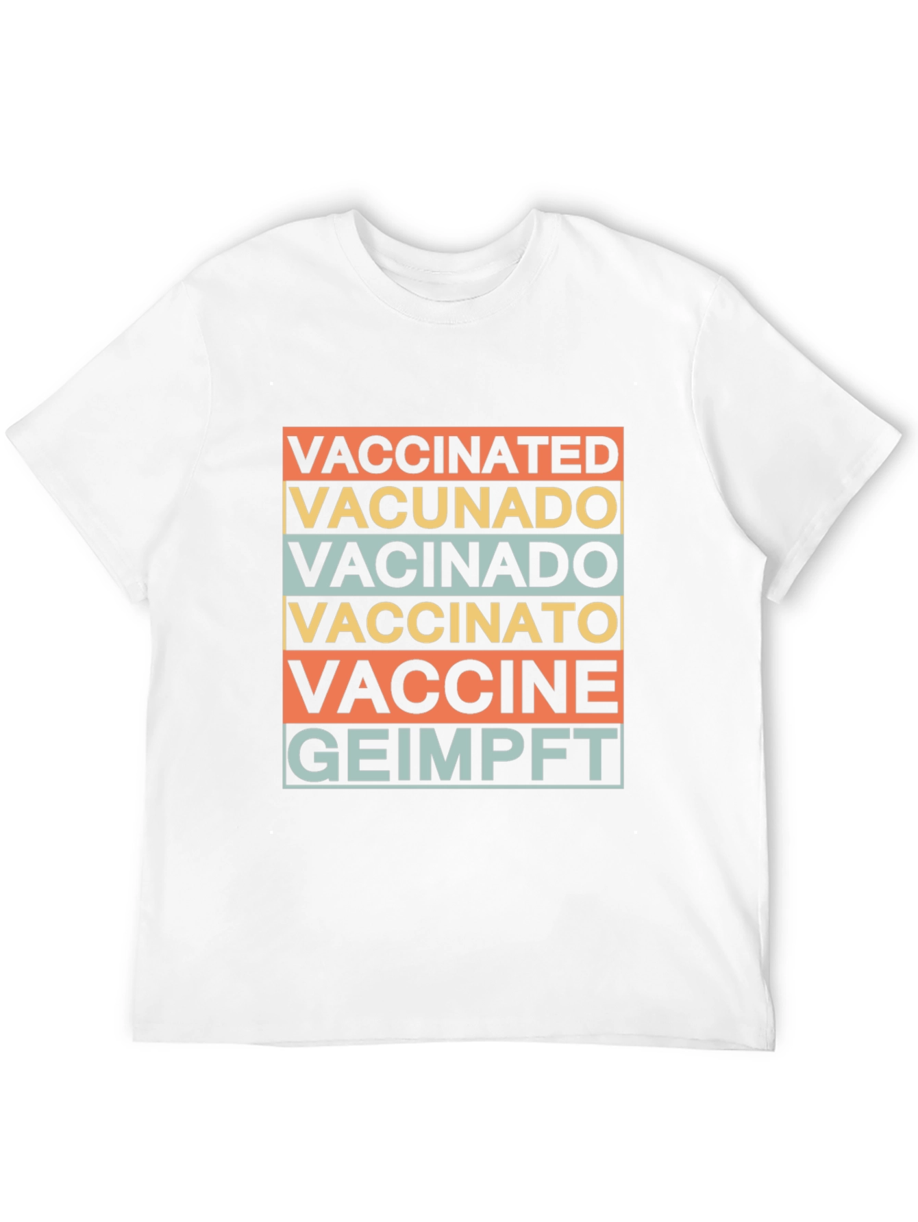 Black Vaccinated Languages Graphic T-Shirt - Stylish Comfort view 12