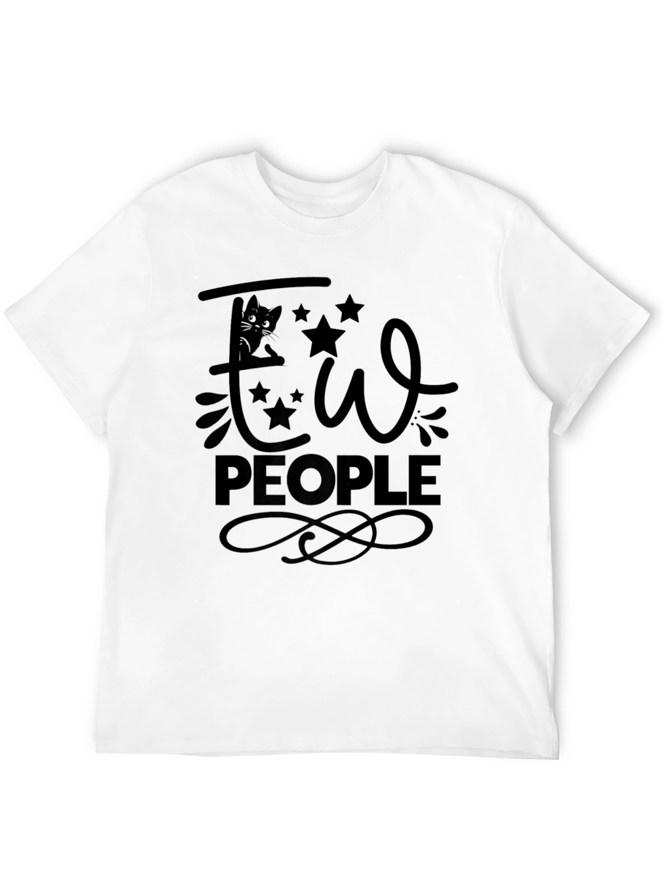 Black Ew People Black Cat Graphic Tee view 12