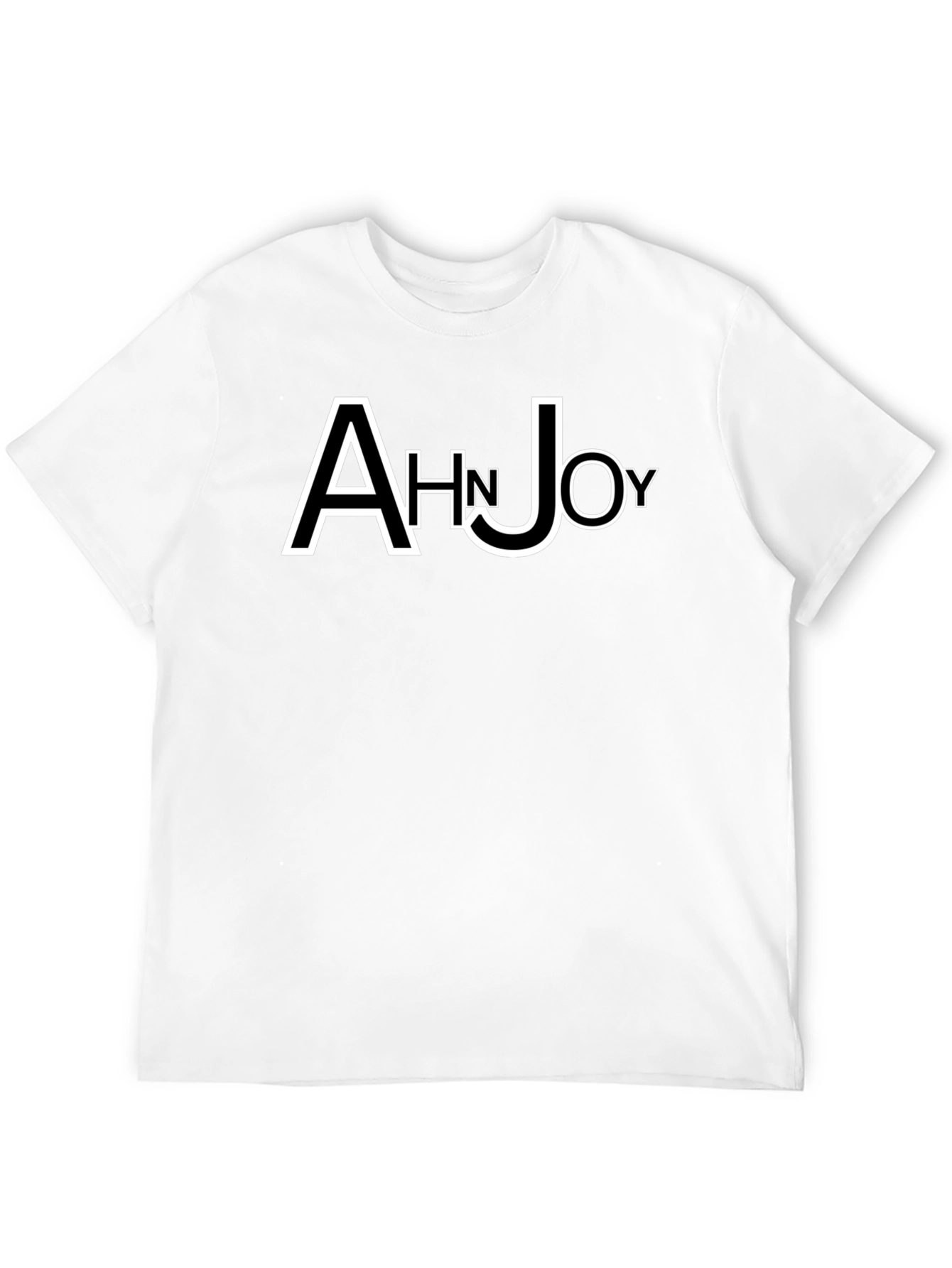 Black Ahn Joy Black T-Shirt with Unique Lettering view 12